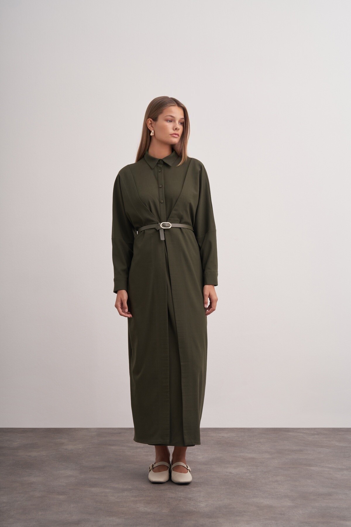 Aller Kesim Kemerli Elbise