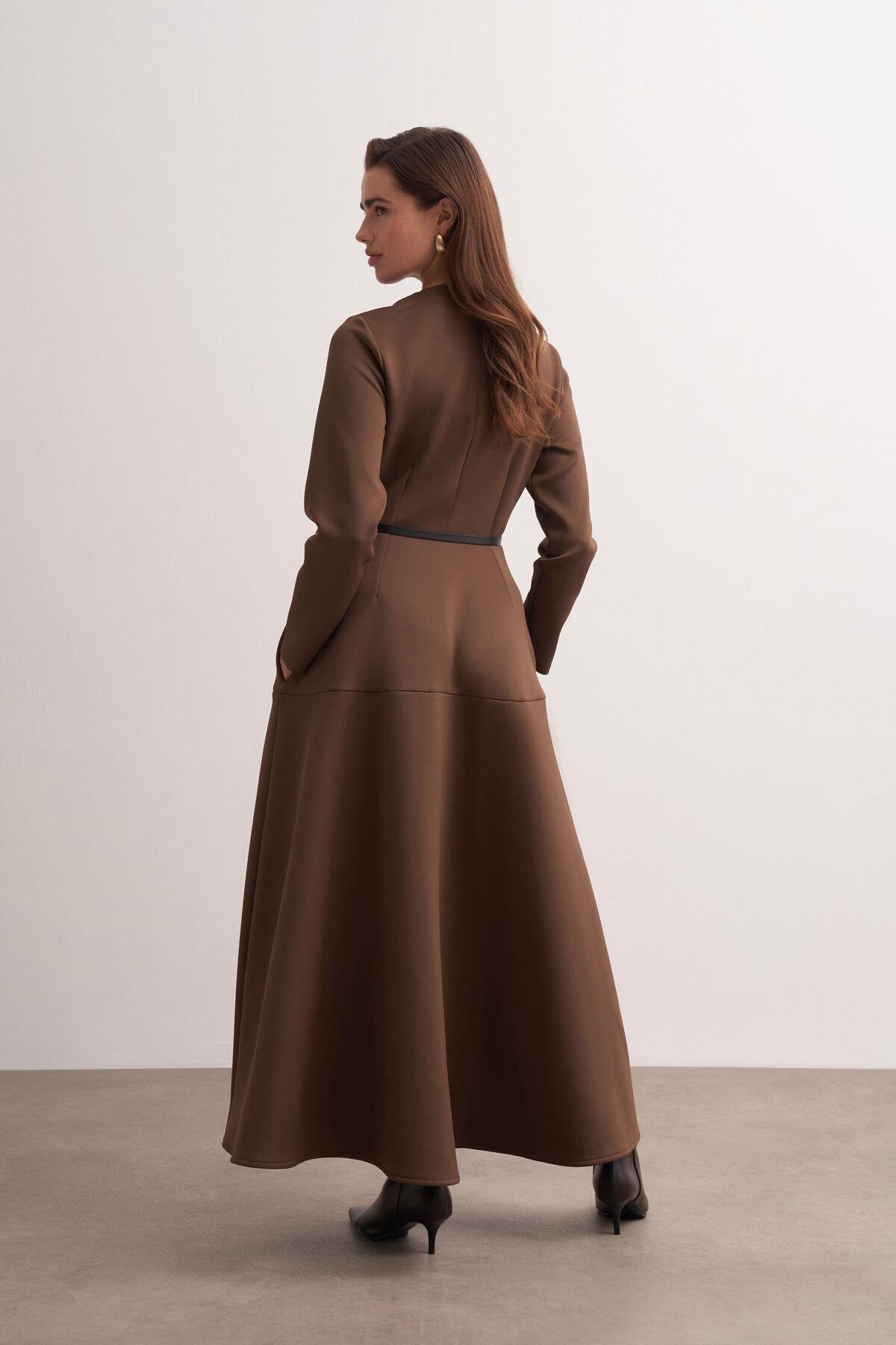 Belt Detailed Scuba Dress