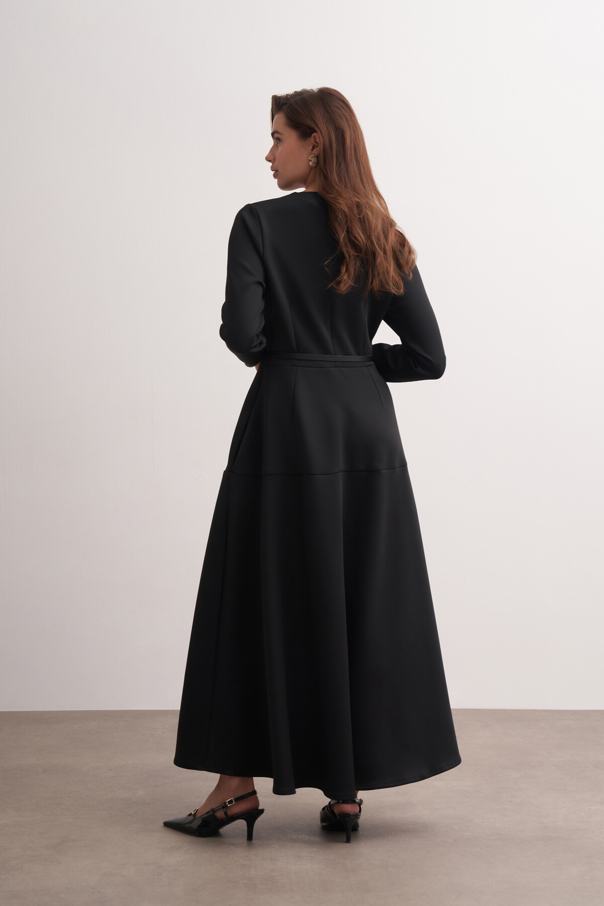 Belt Detailed Scuba Dress