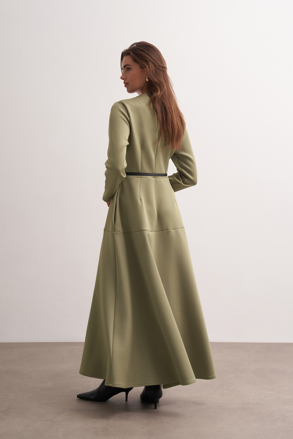 Belt Detailed Scuba Dress