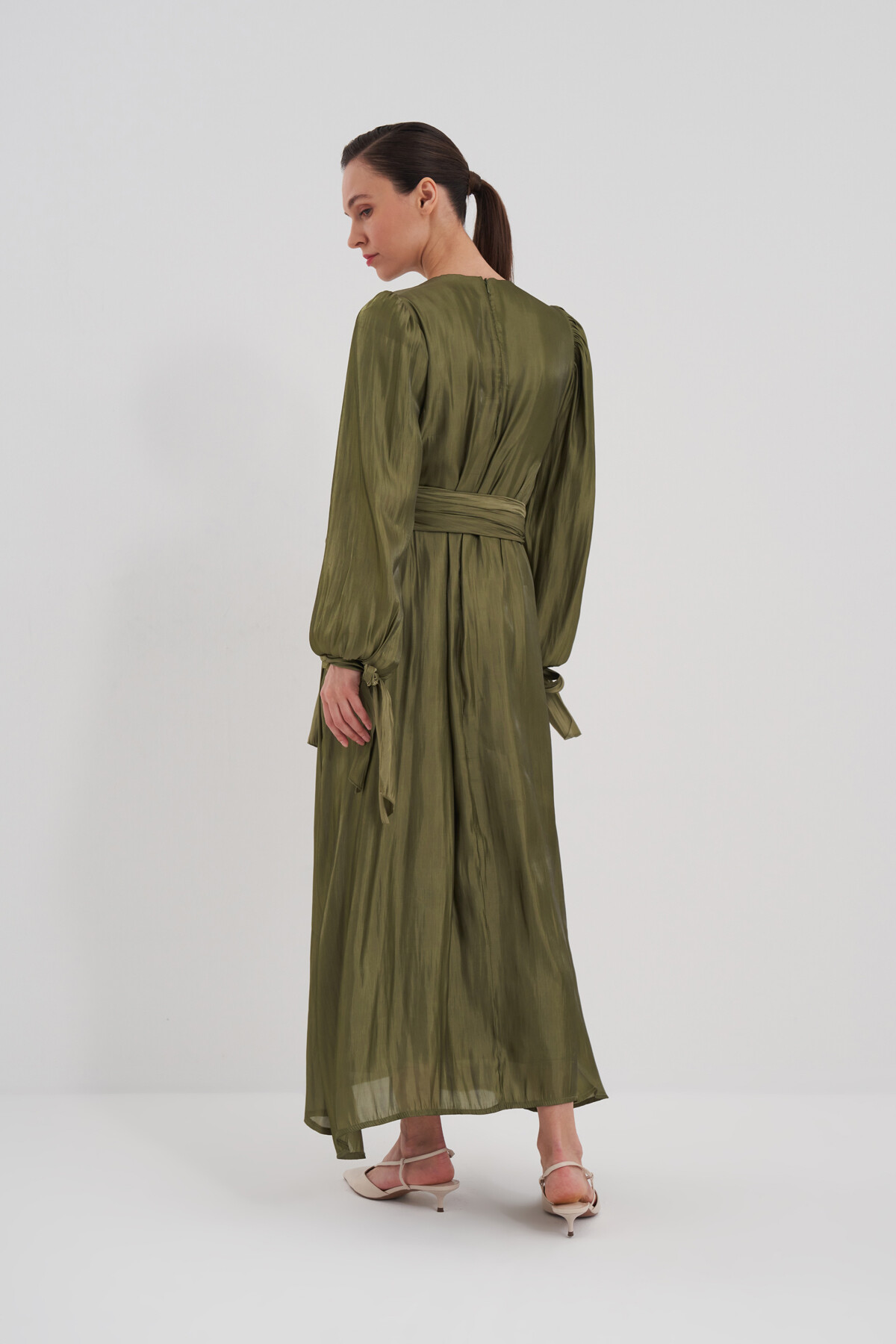 Bağlama Detaylı Abiye Elbise