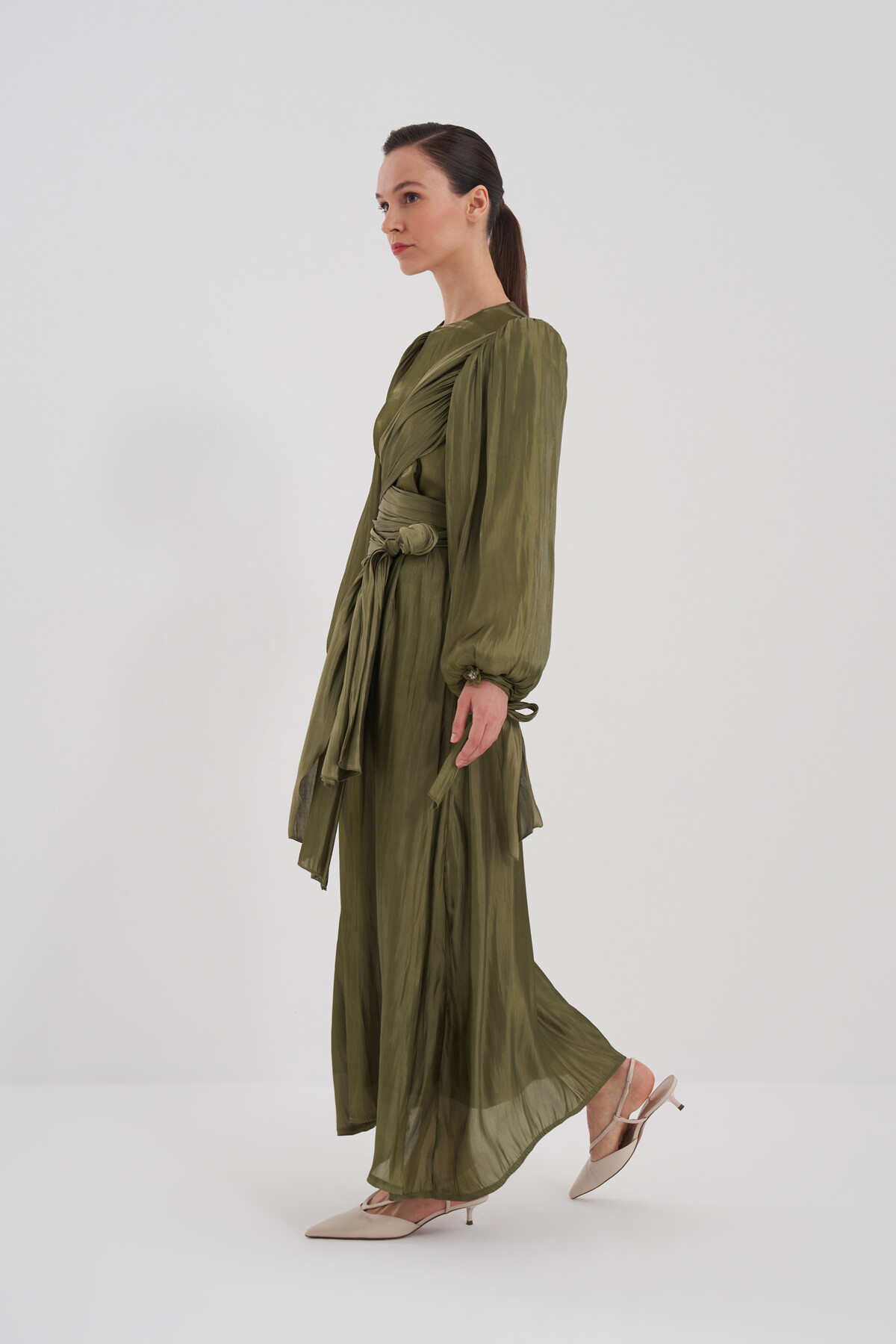 Bağlama Detaylı Abiye Elbise