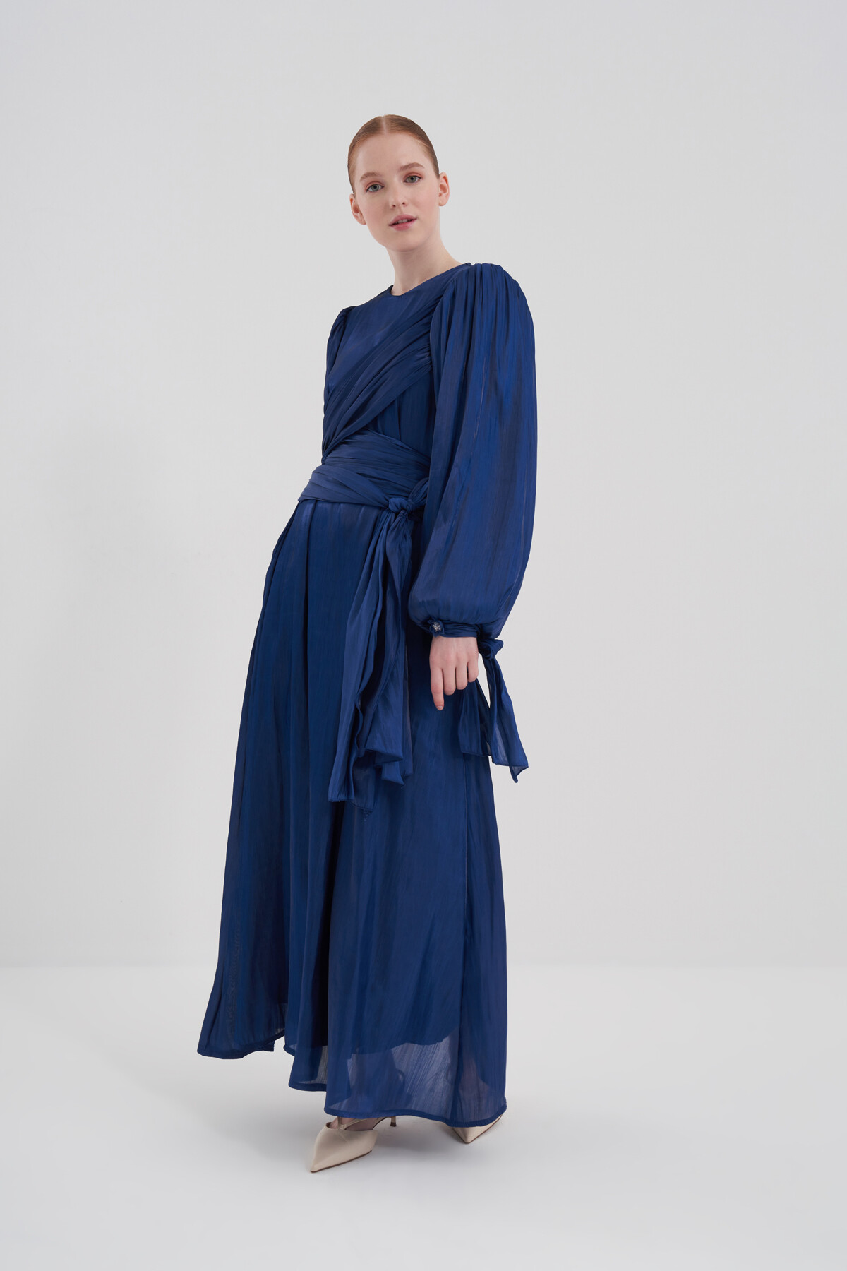 Bağlama Detaylı Abiye Elbise