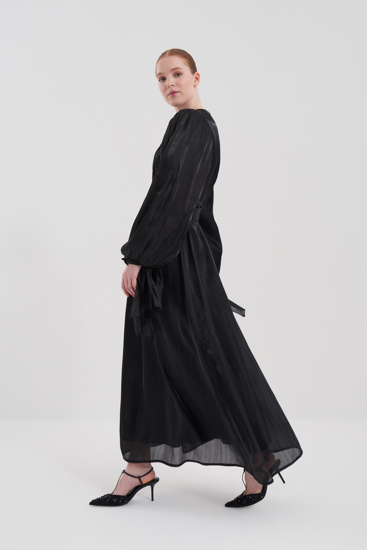 Bağlama Detaylı Abiye Elbise