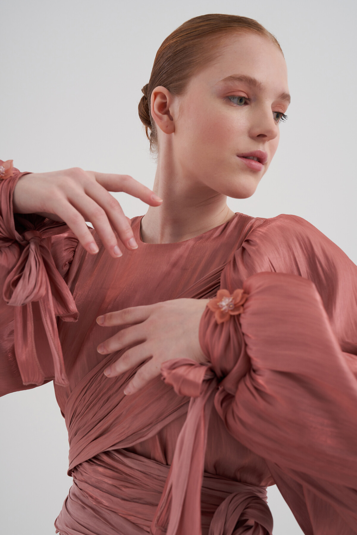 Bağlama Detaylı Abiye Elbise