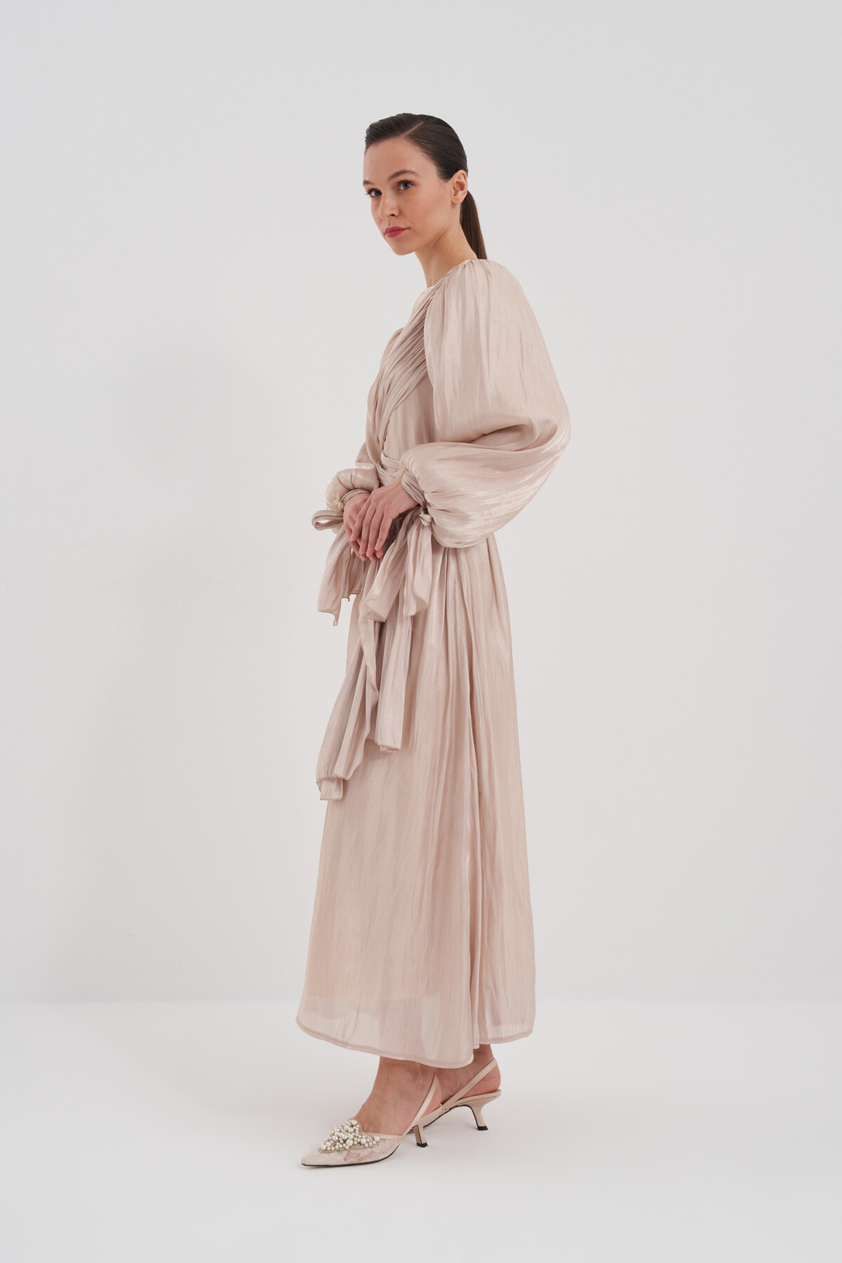 Bağlama Detaylı Abiye Elbise