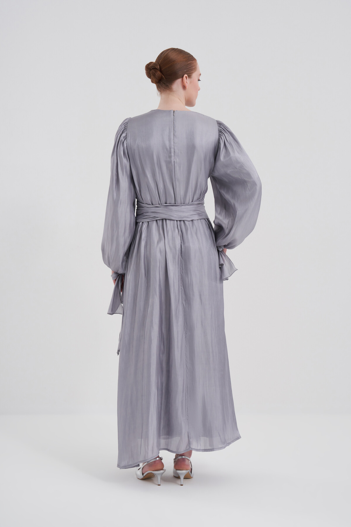 Bağlama Detaylı Abiye Elbise