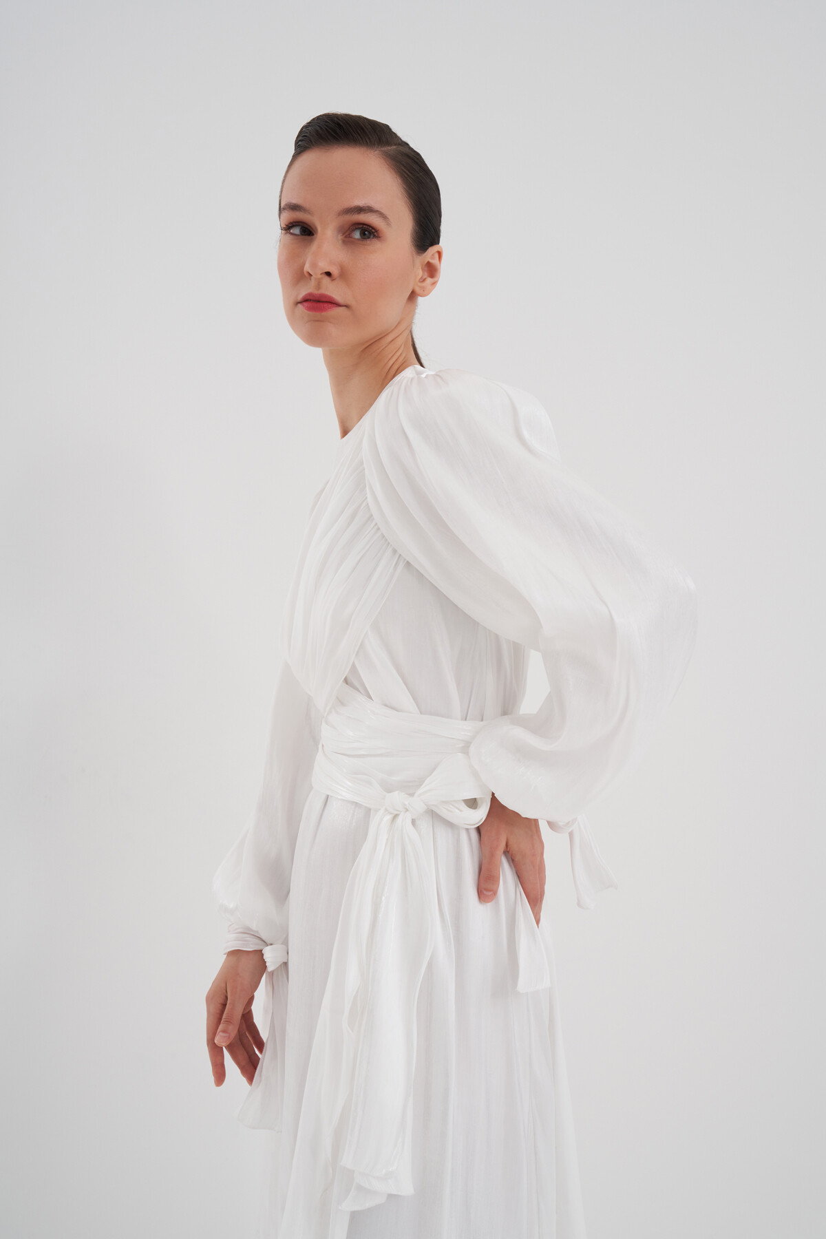 Bağlama Detaylı Abiye Elbise