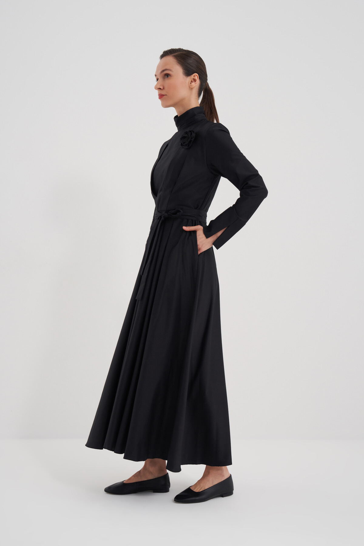 Göğüs Kısmı Pile Detaylı Elbise