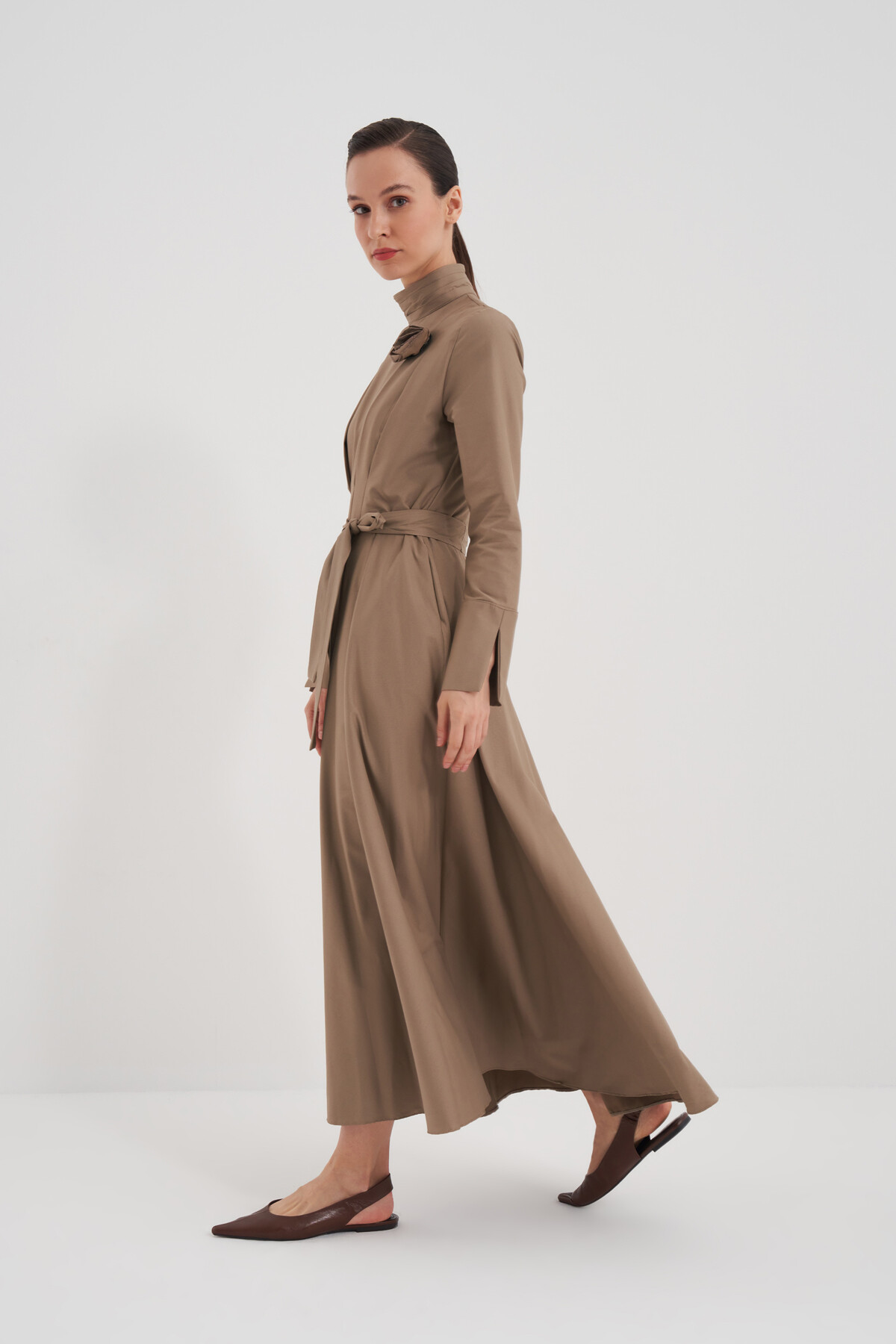 Göğüs Kısmı Pile Detaylı Elbise