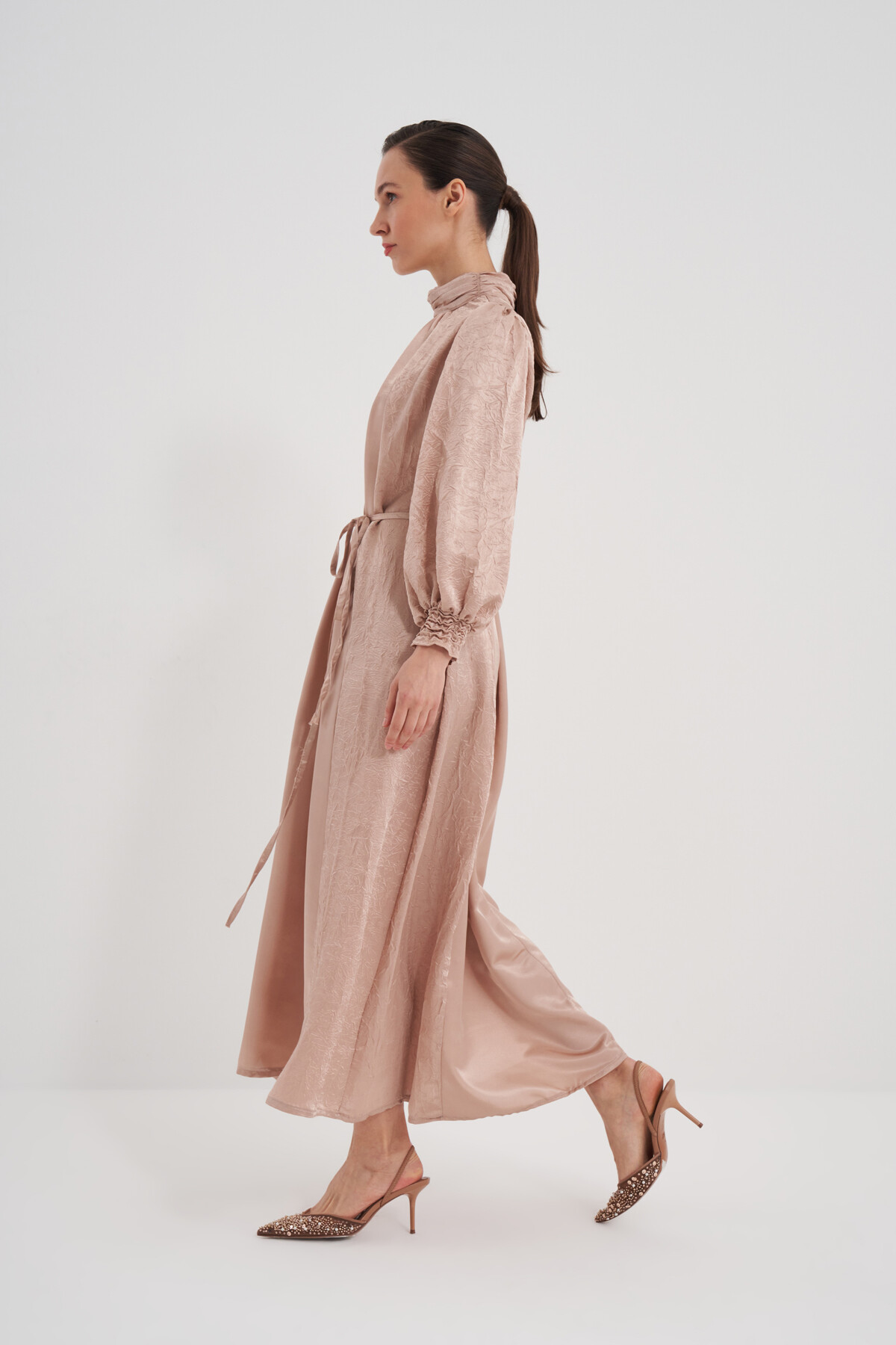 Evening Dress with Collar Detail