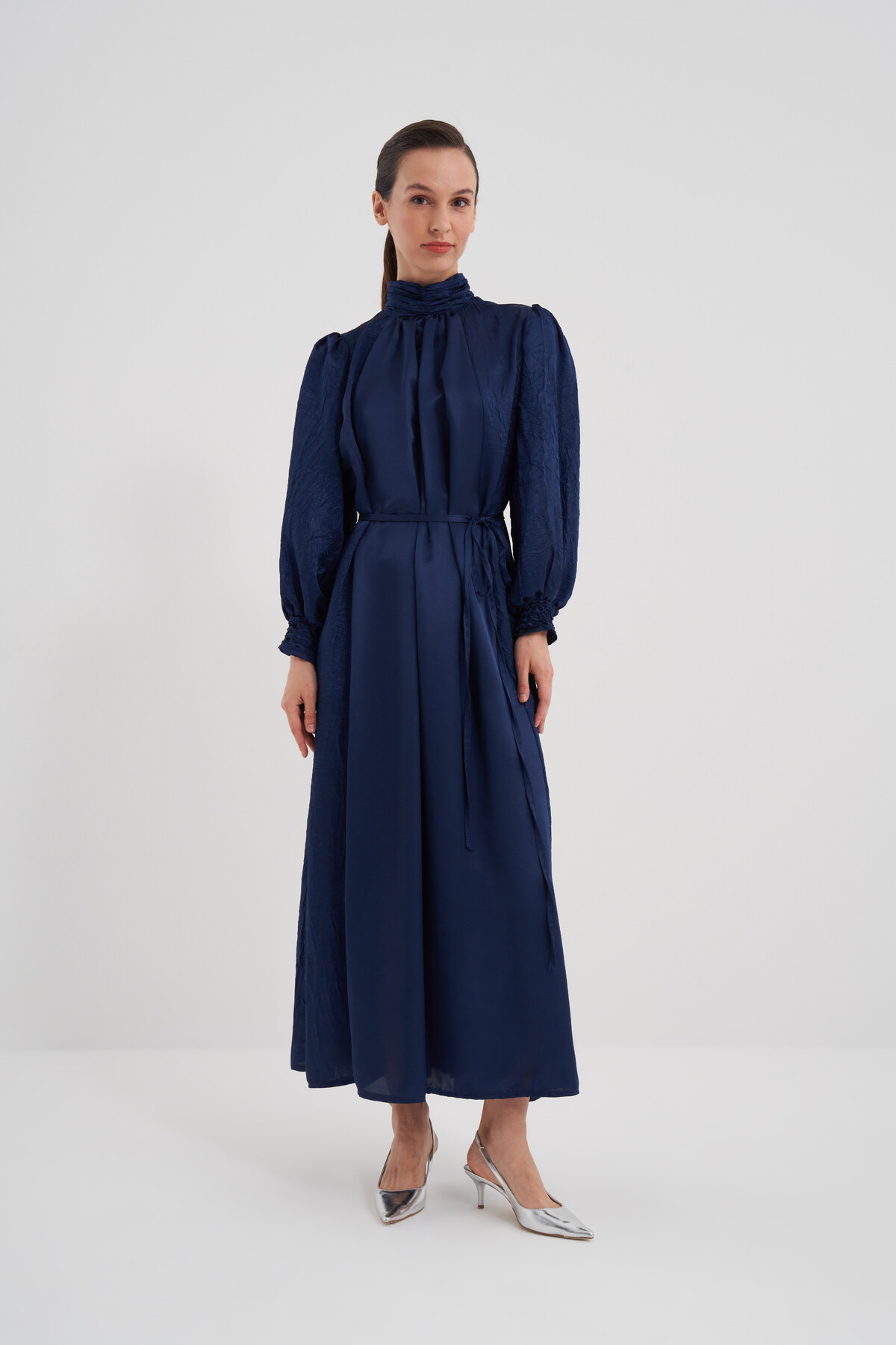 Evening Dress with Collar Detail