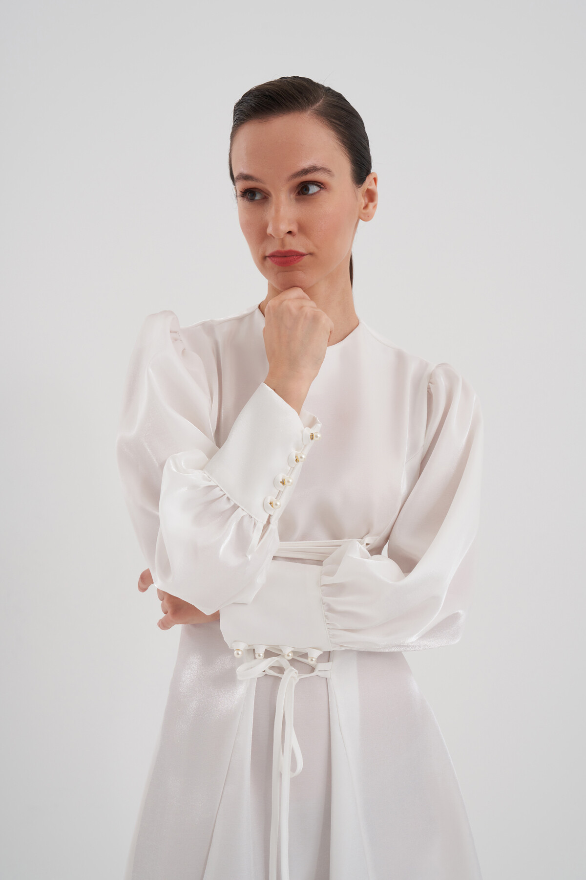 Lace Detailed Evening Dress