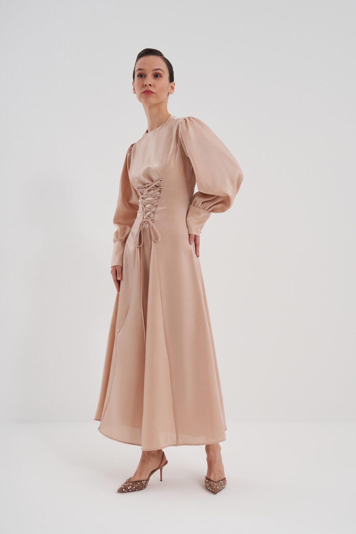 Lace Detailed Evening Dress