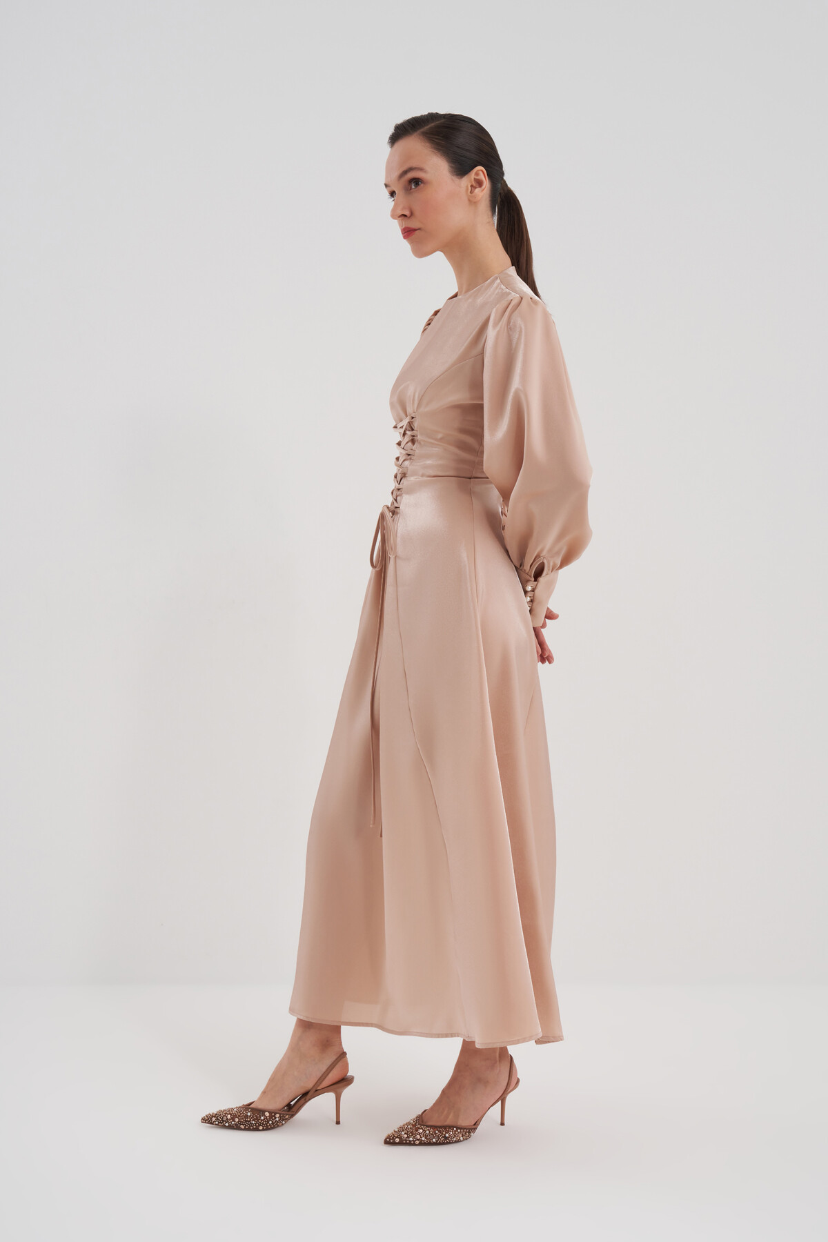 Lace Detailed Evening Dress