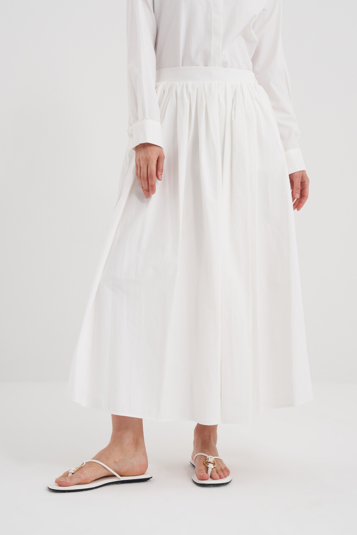 Poplin Pocket Detail Skirt