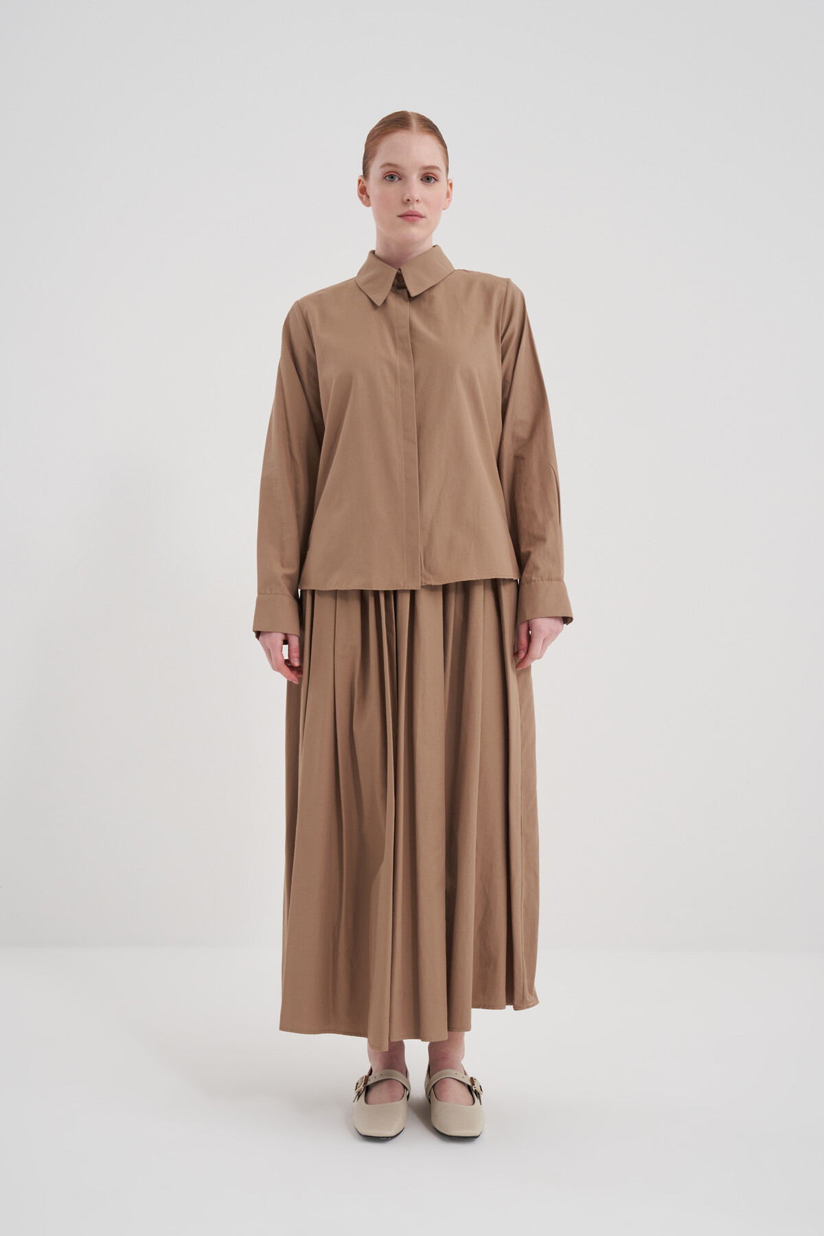 Poplin Pocket Detail Skirt