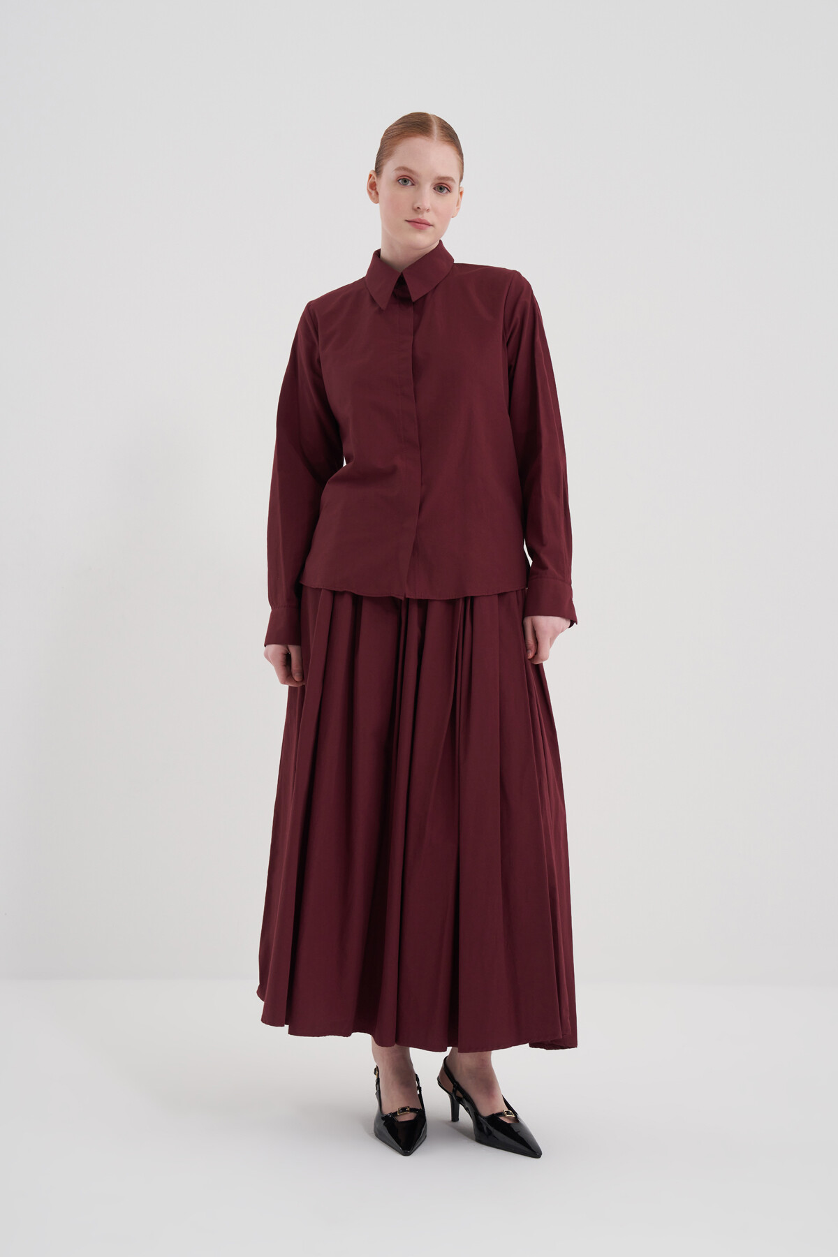 Poplin Pocket Detail Skirt