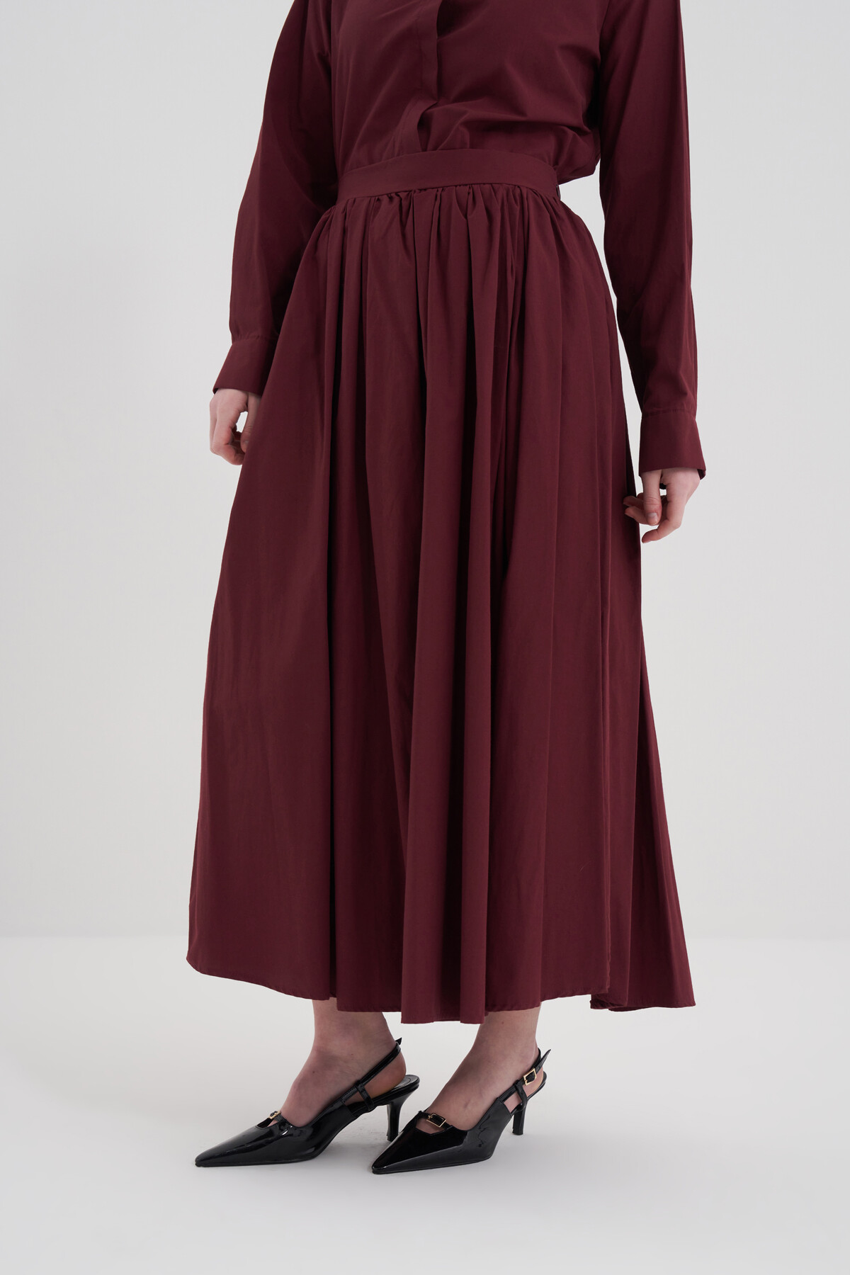 Poplin Pocket Detail Skirt