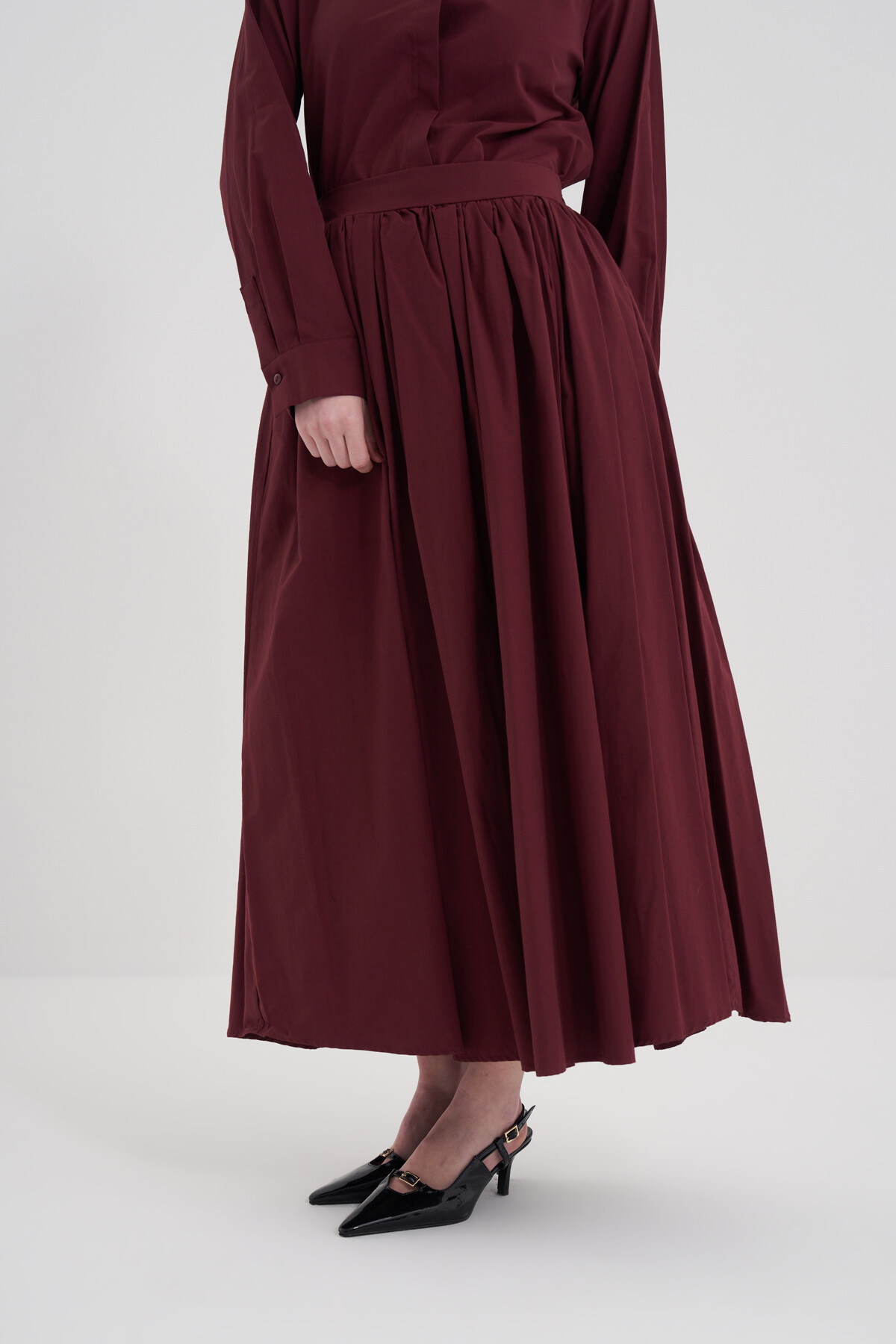 Poplin Pocket Detail Skirt