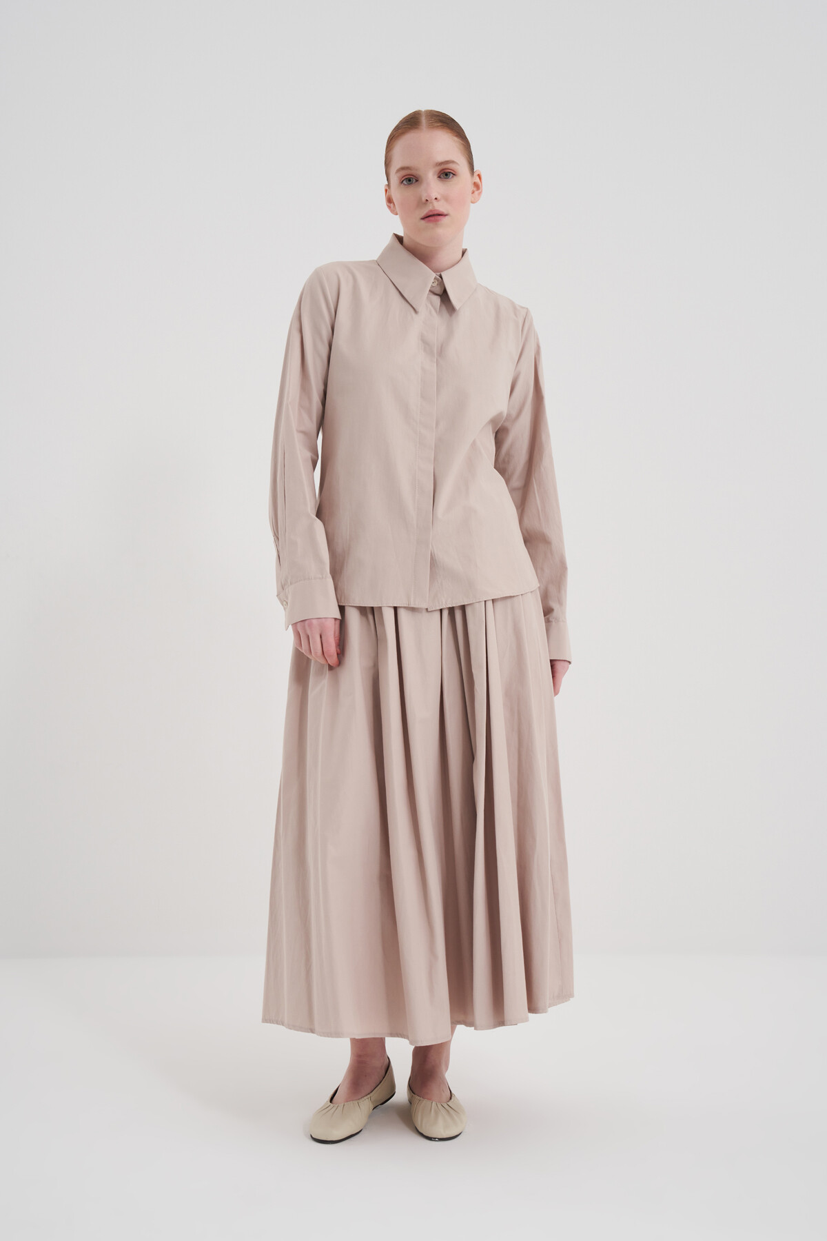 Poplin Pocket Detail Skirt