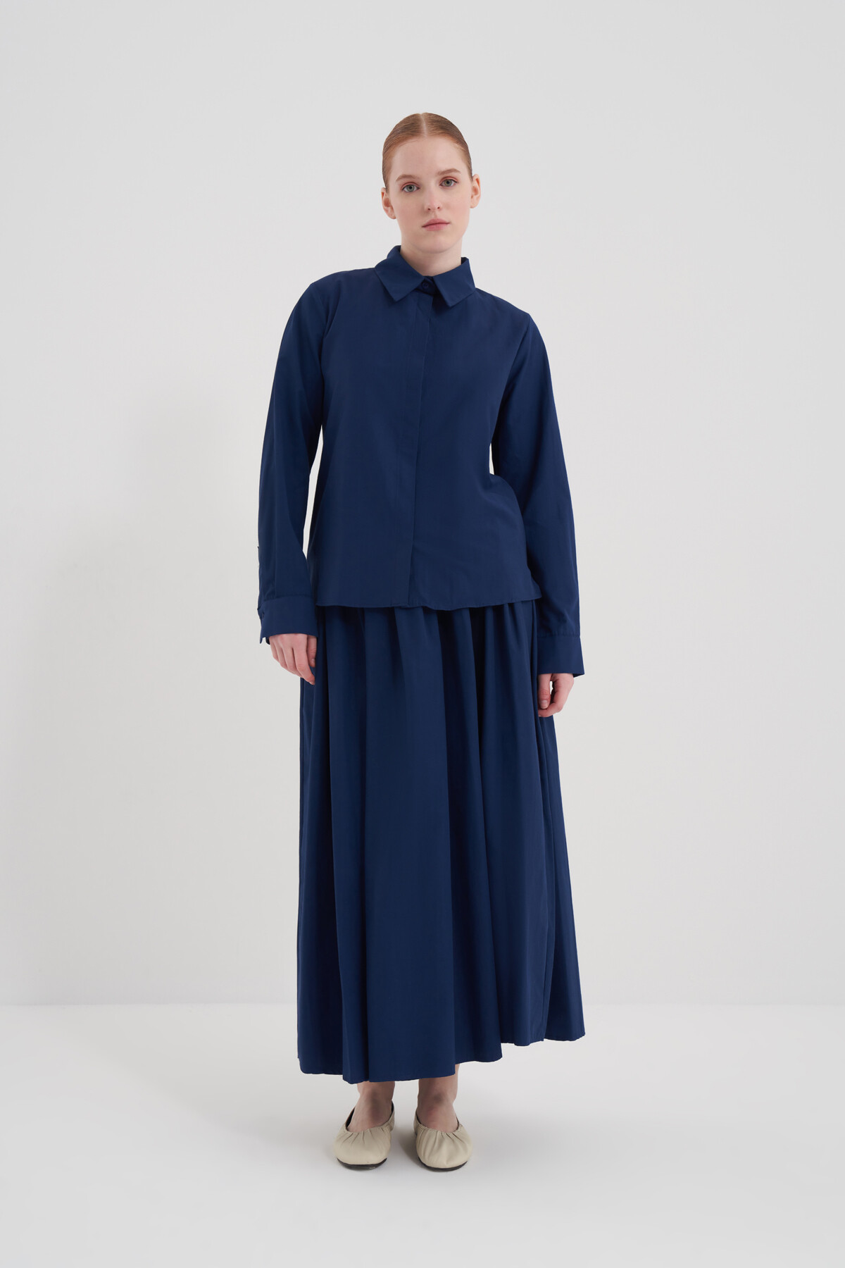 Poplin Pocket Detail Skirt