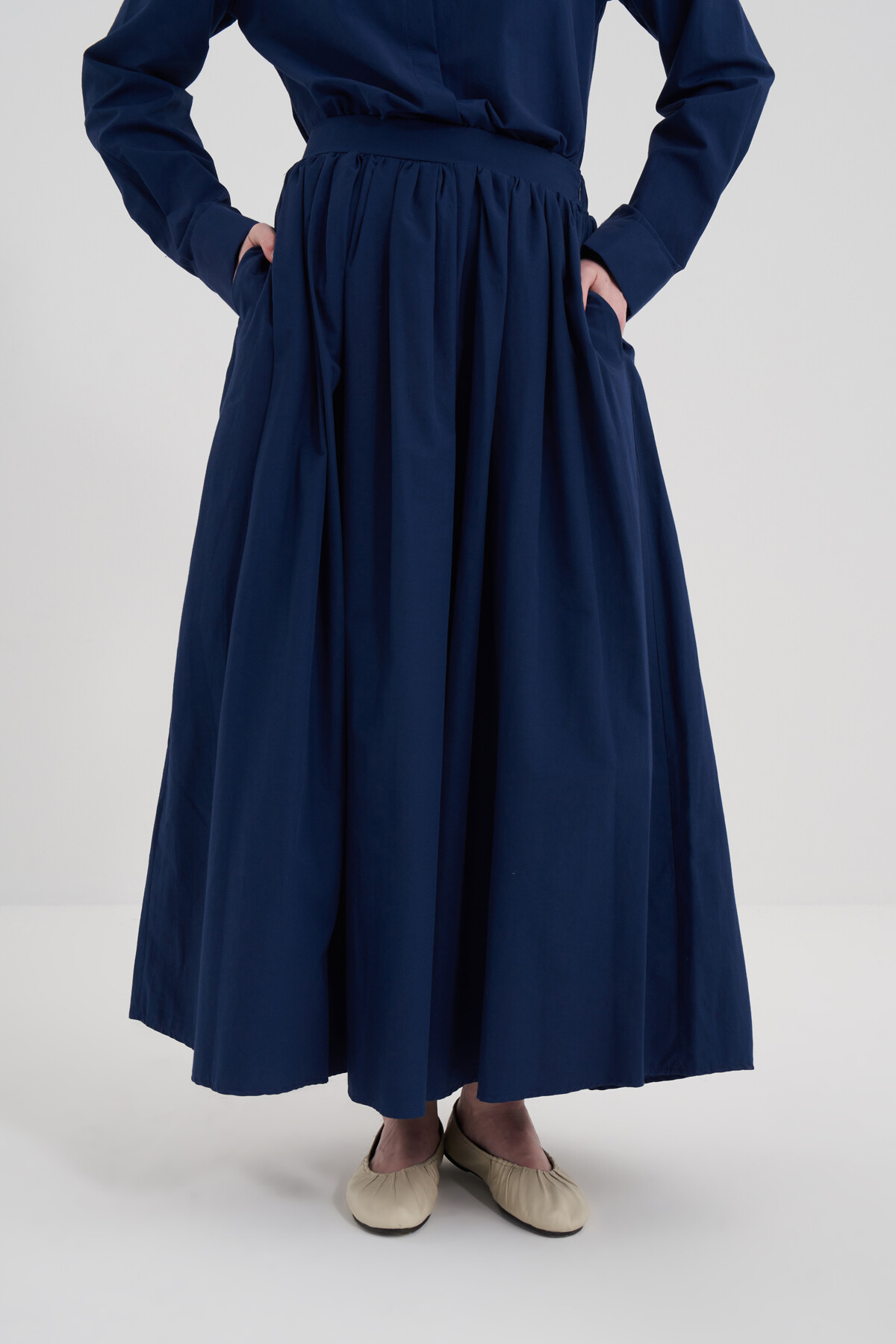 Poplin Pocket Detail Skirt