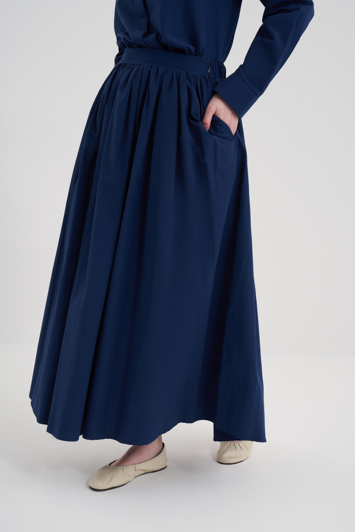 Poplin Pocket Detail Skirt