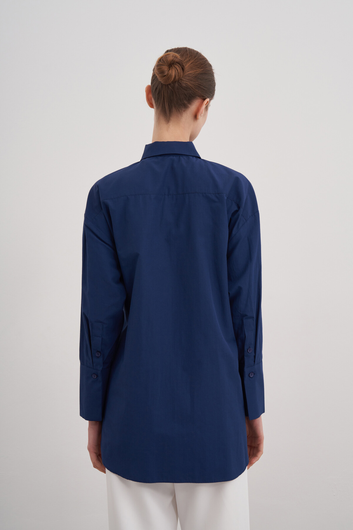 Poplin Shirt with Tie Detail