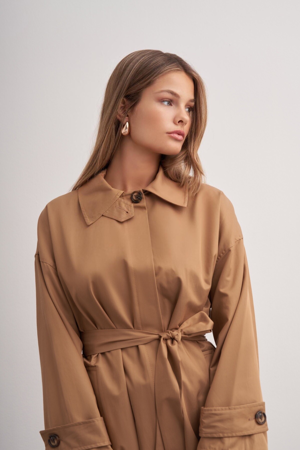 Shawl Detailed Trench Coat