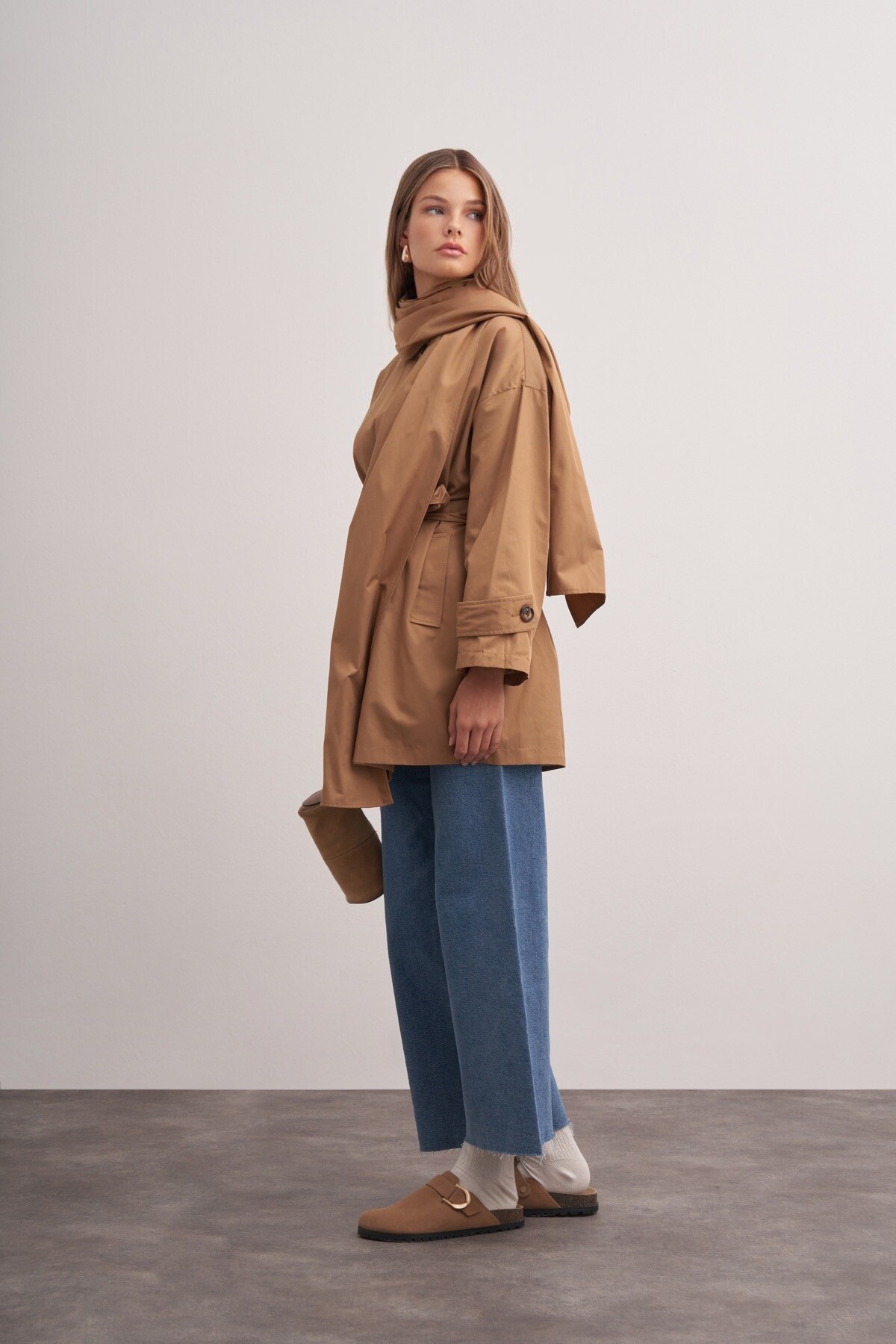 Shawl Detailed Trench Coat