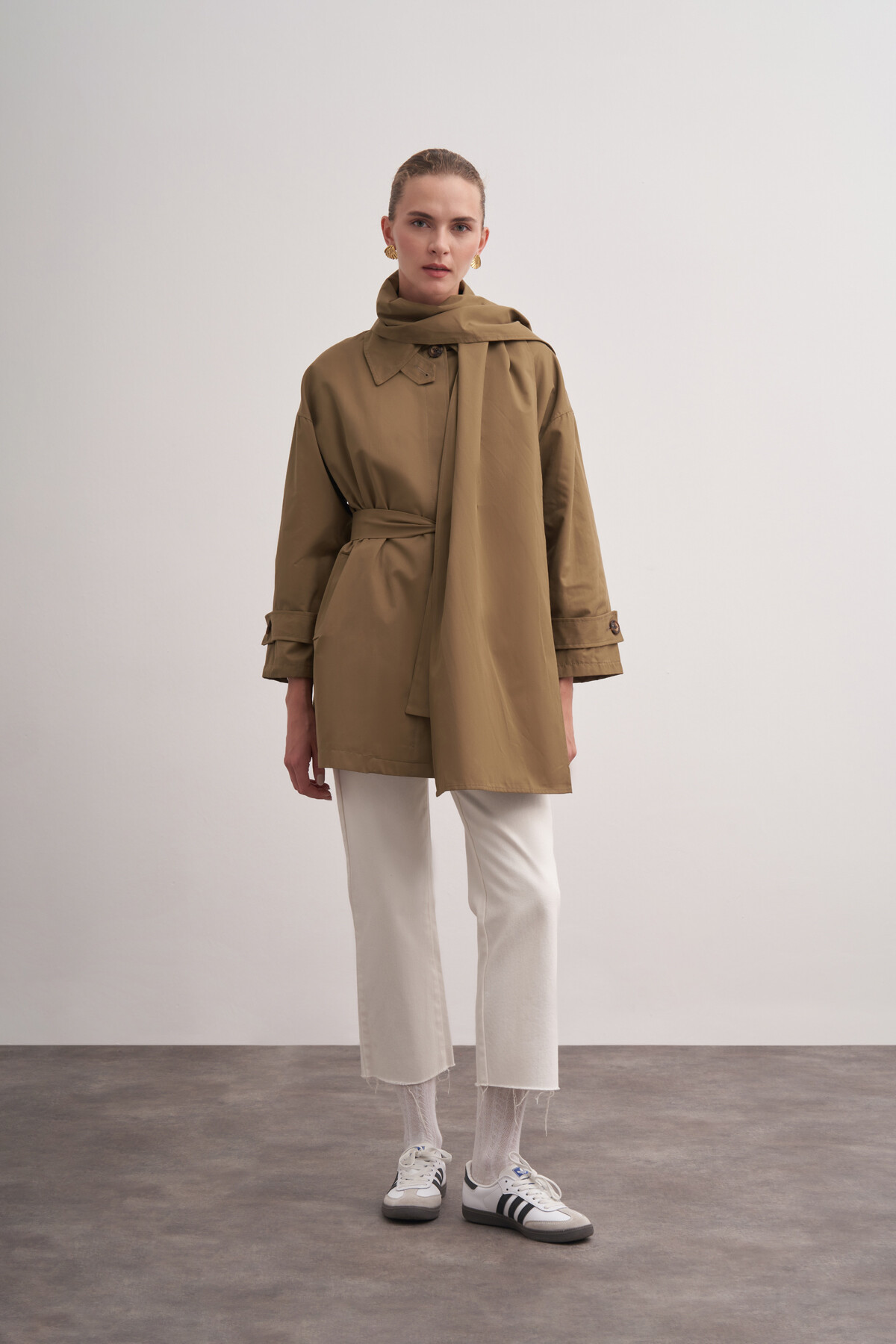 Shawl Detailed Trench Coat