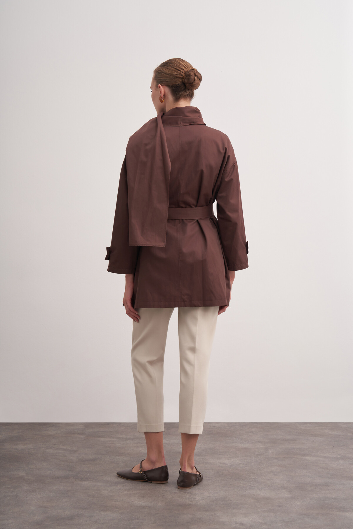 Shawl Detailed Trench Coat