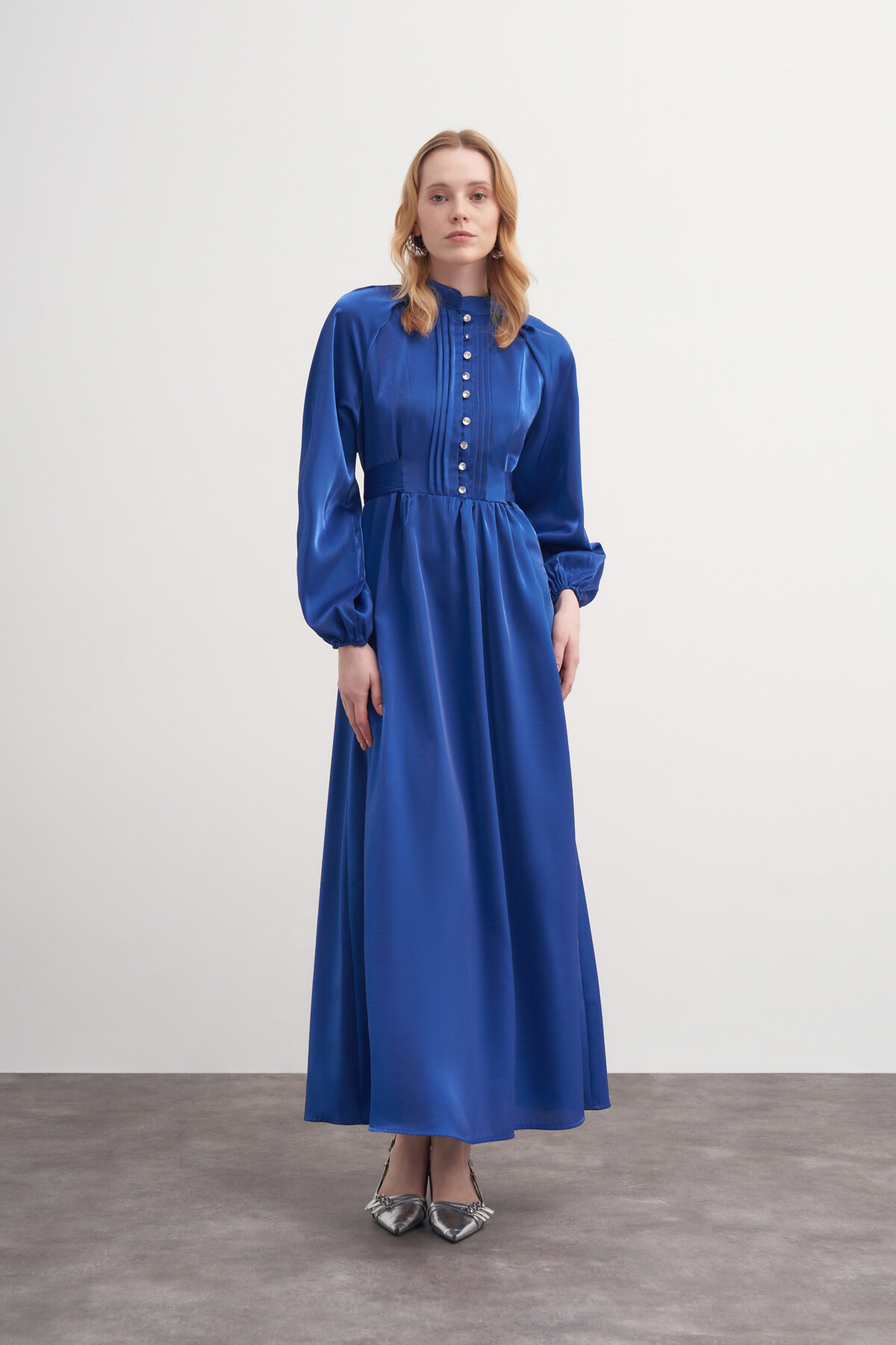 Saten Bağlamalı Abiye Elbise