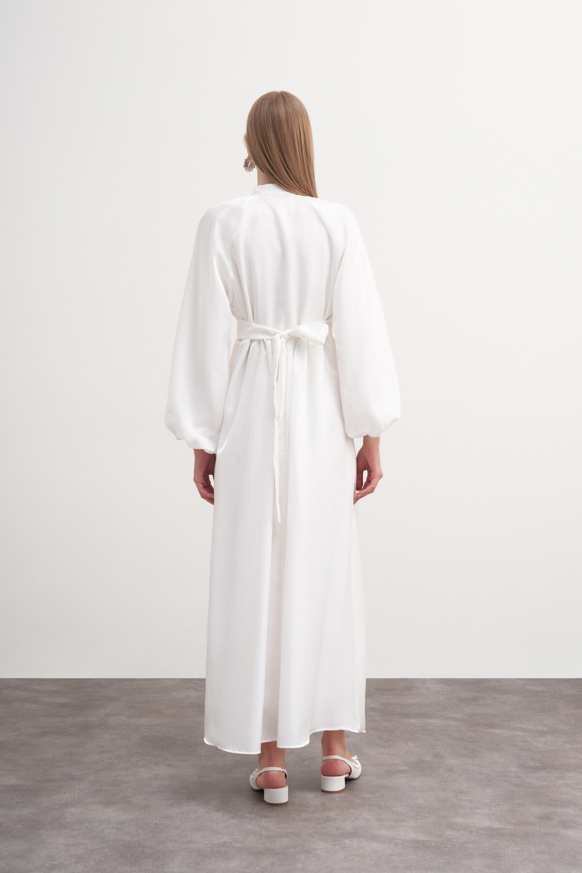 Saten Bağlamalı Abiye Elbise