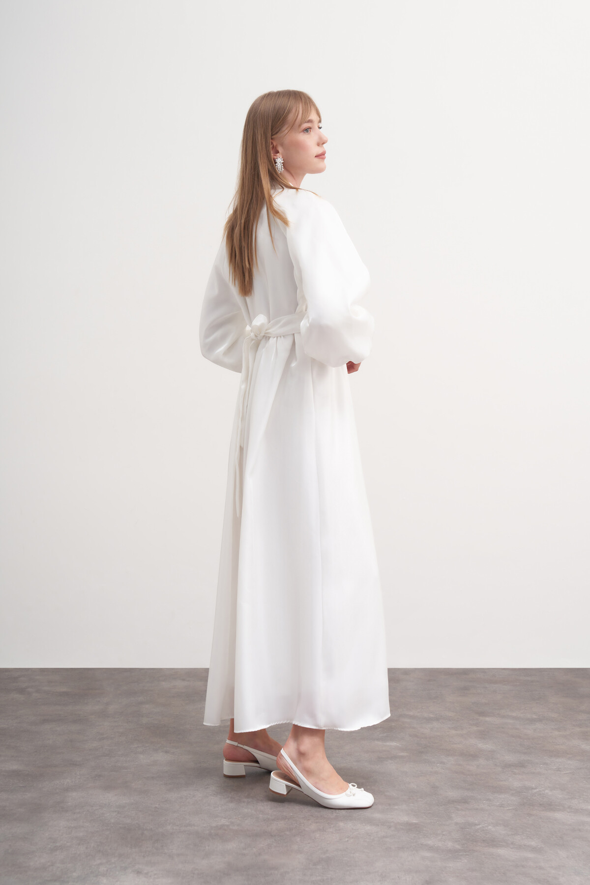 Saten Bağlamalı Abiye Elbise