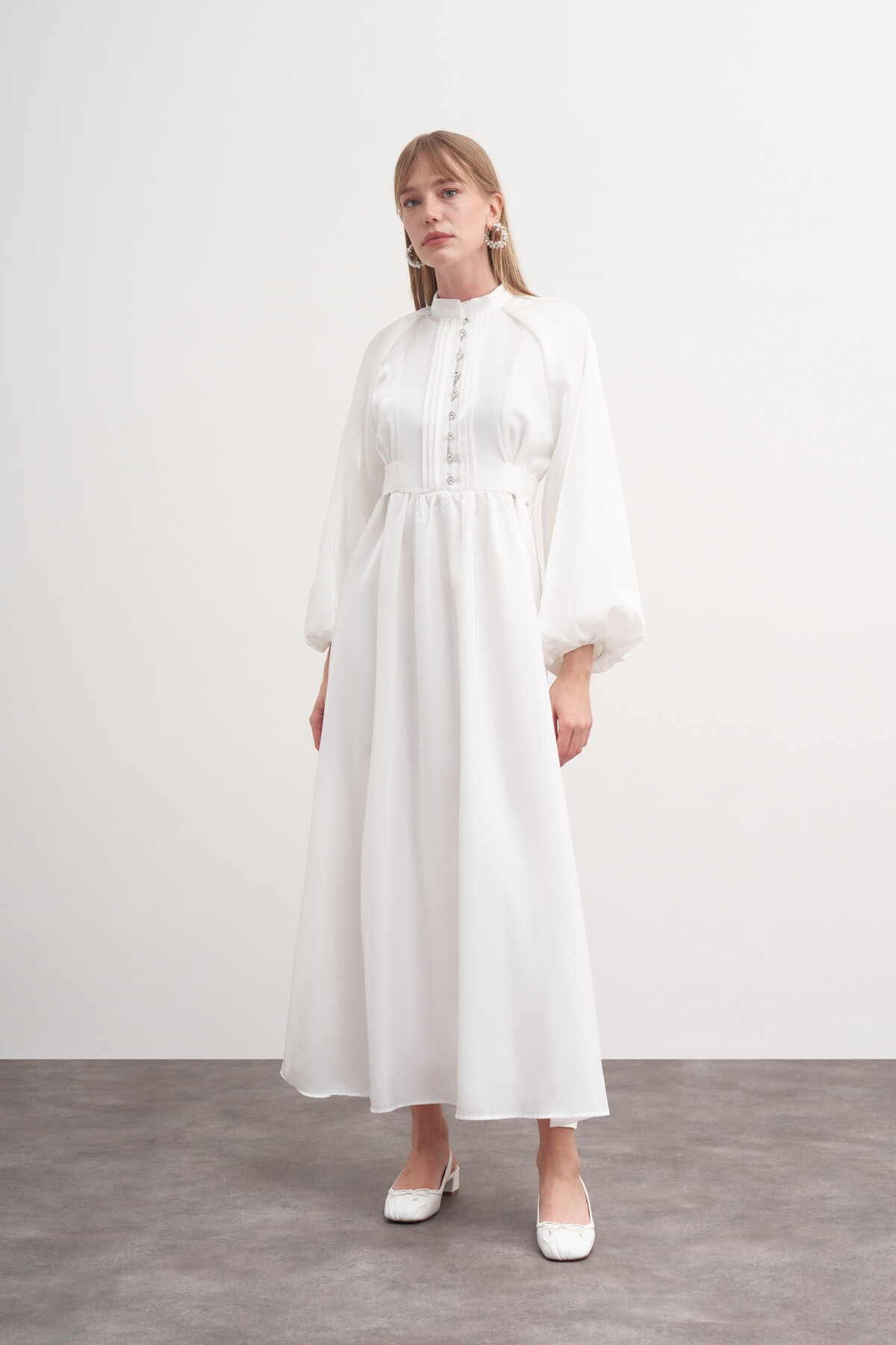 Saten Bağlamalı Abiye Elbise