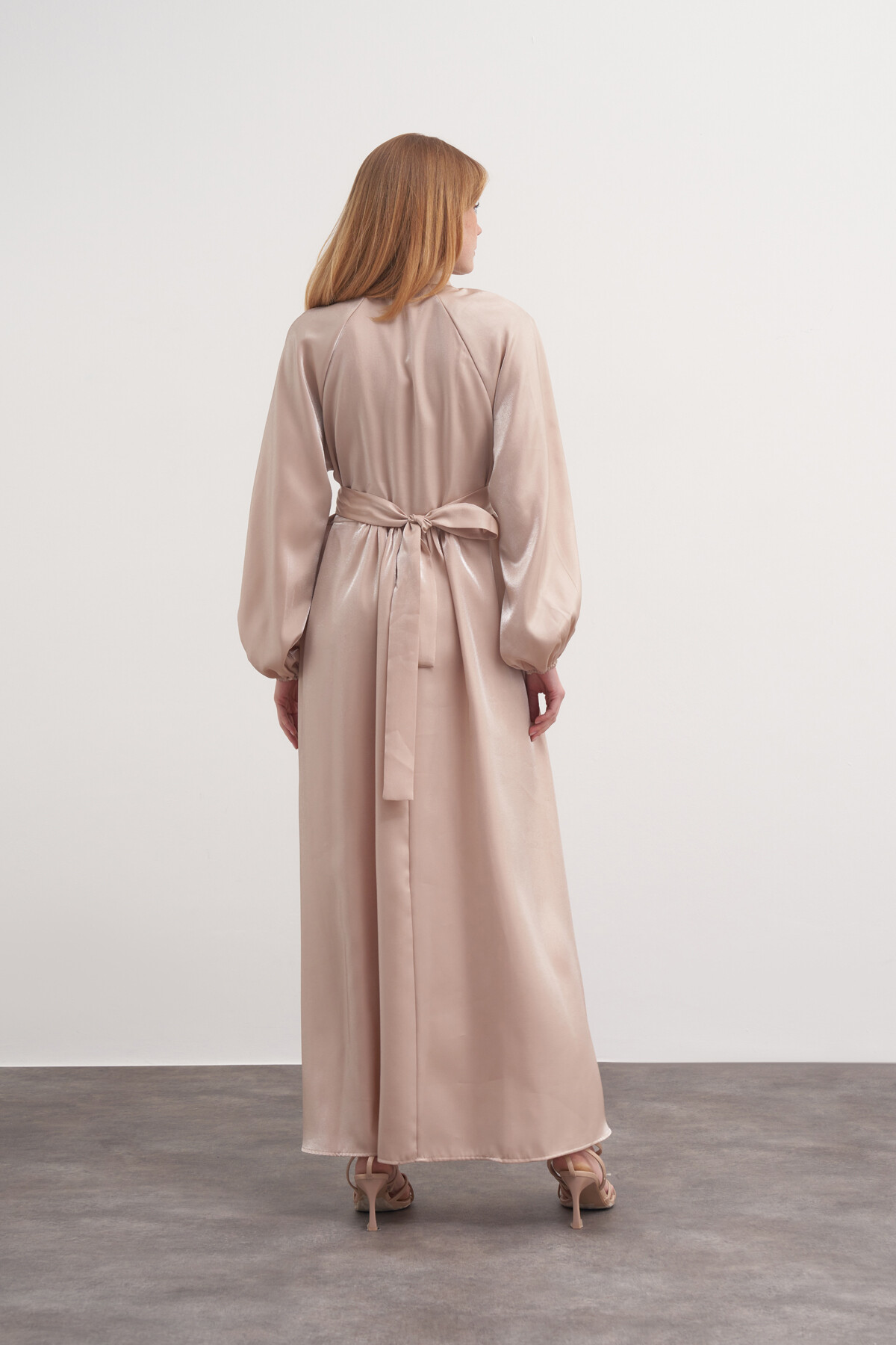 Saten Bağlamalı Abiye Elbise