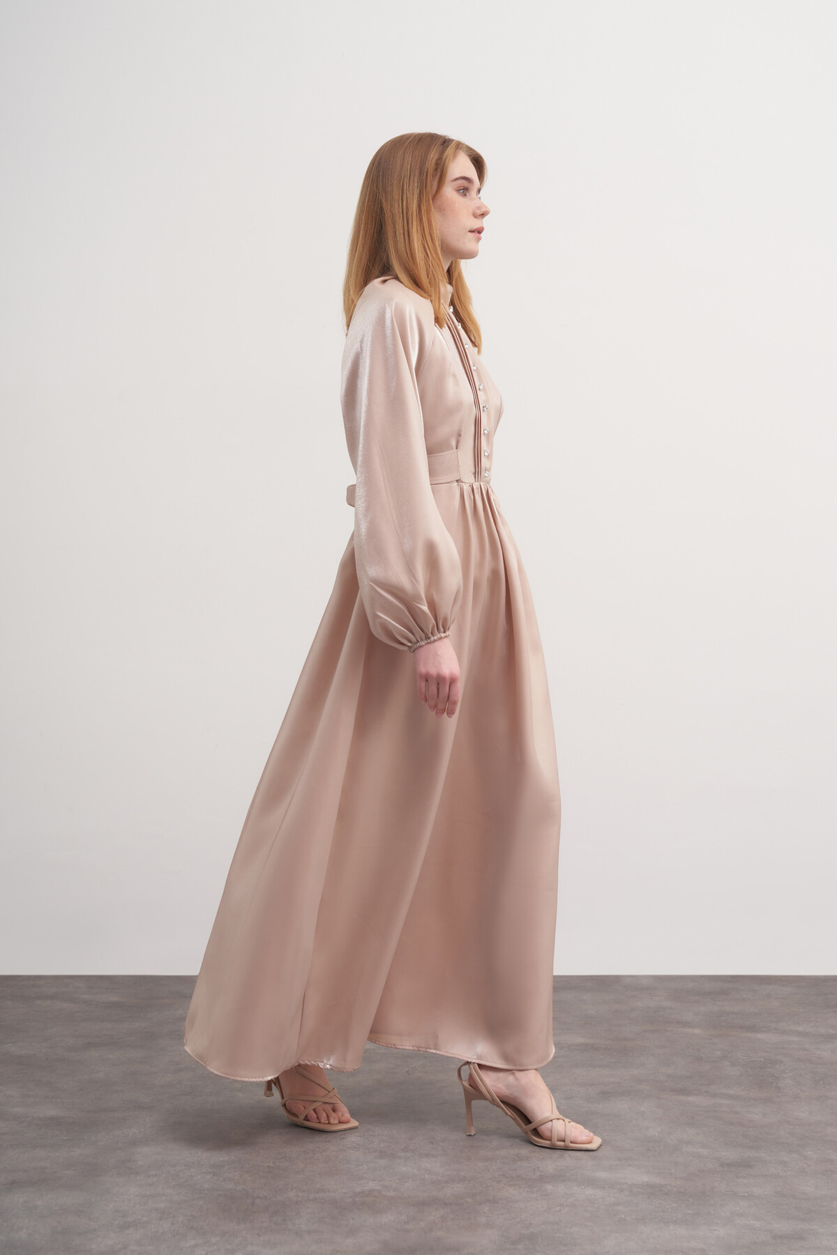 Saten Bağlamalı Abiye Elbise