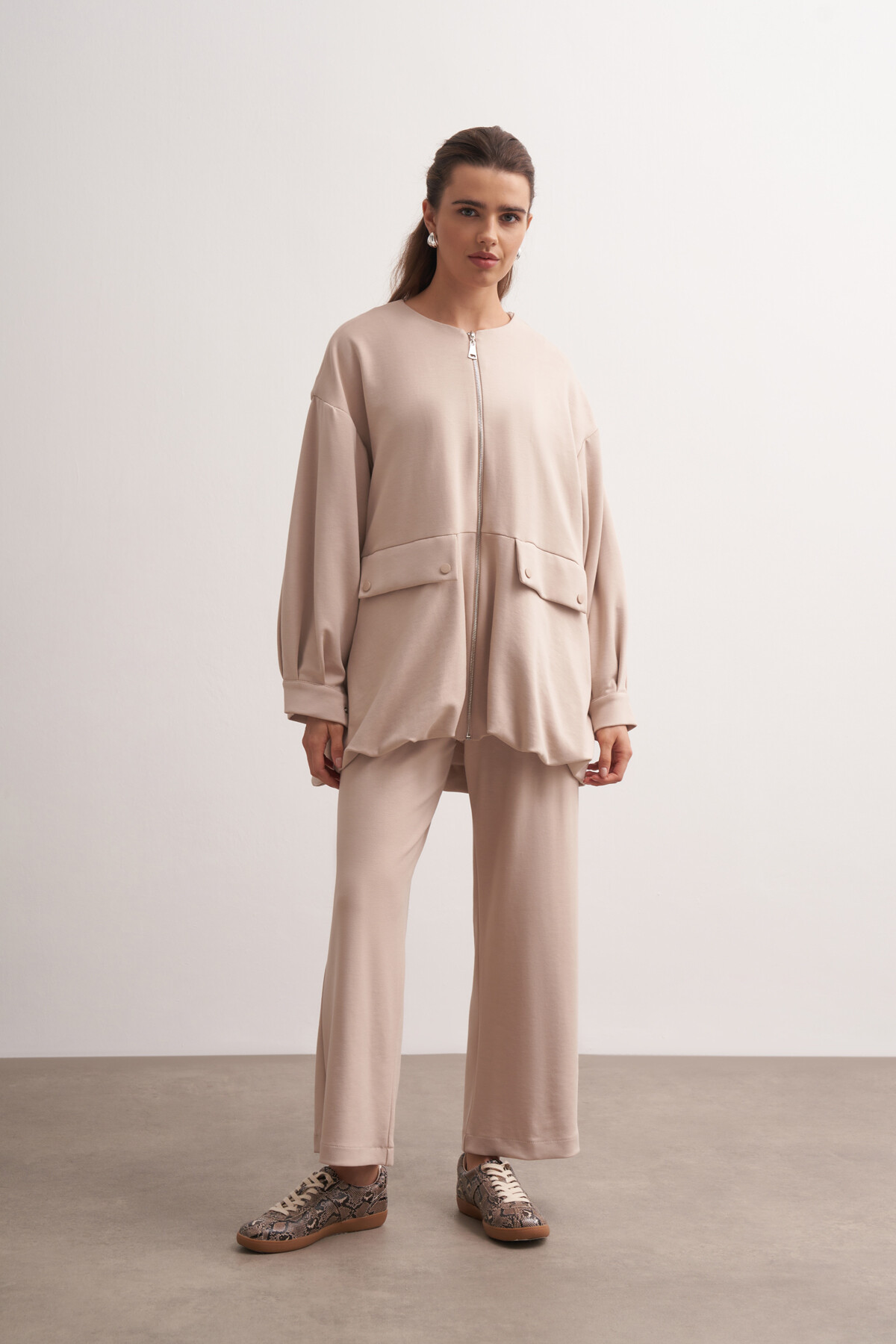 Double Suit with Balloon Detail