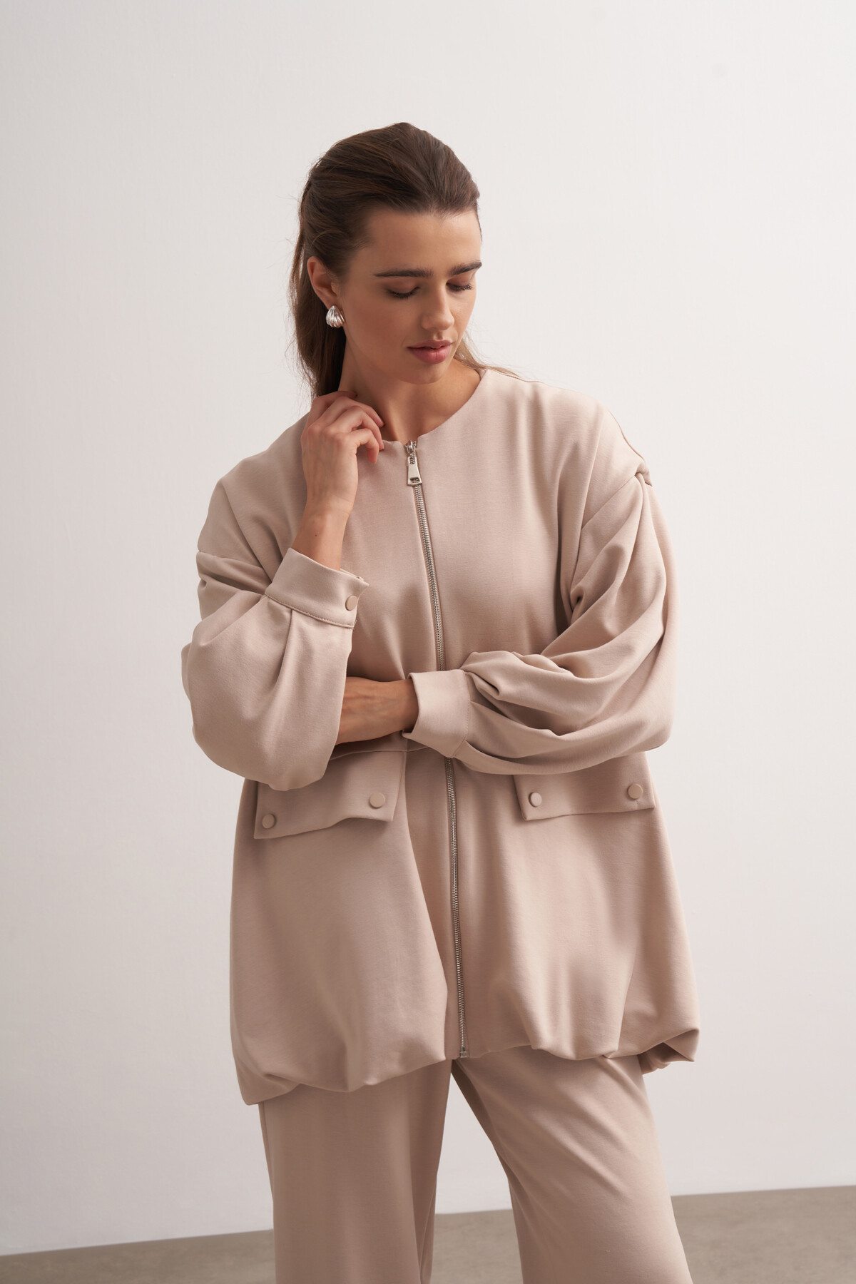 Double Suit with Balloon Detail