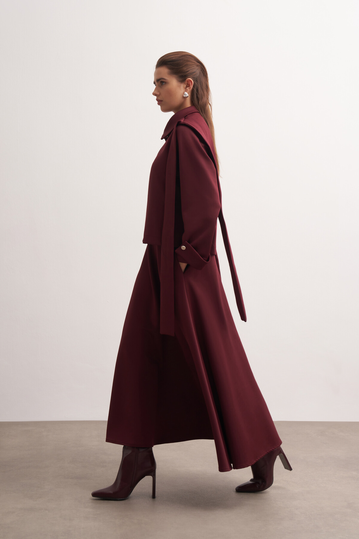 Shawl Detailed Skirt Jacket Set