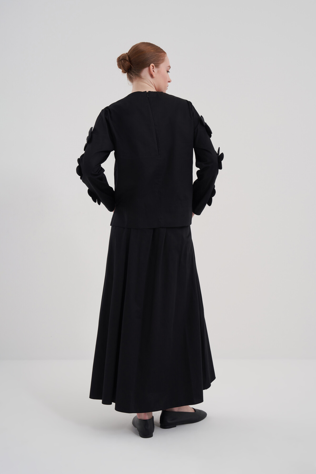 Double Suit with Floral Detailed Skirt