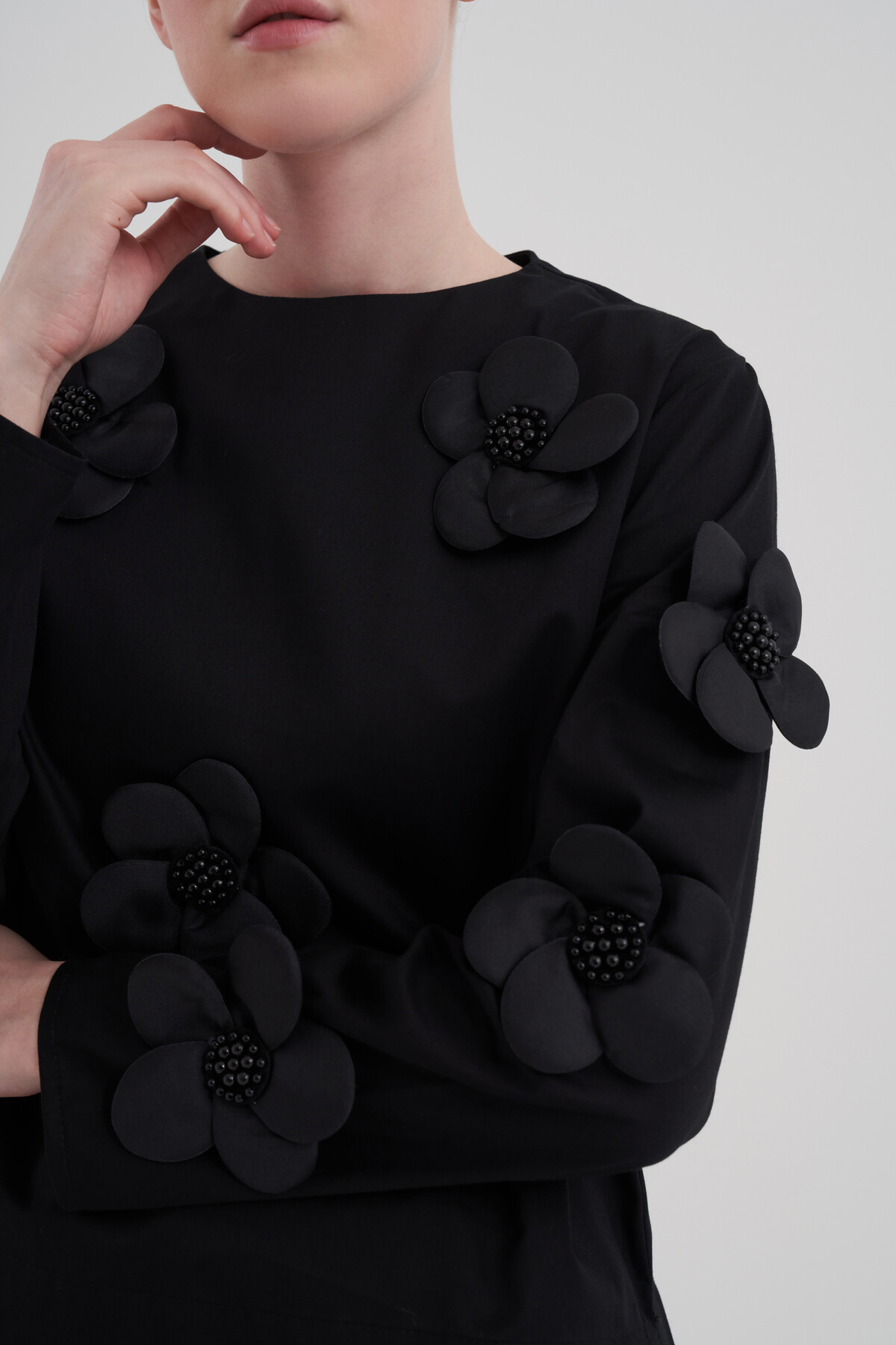 Double Suit with Floral Detailed Skirt