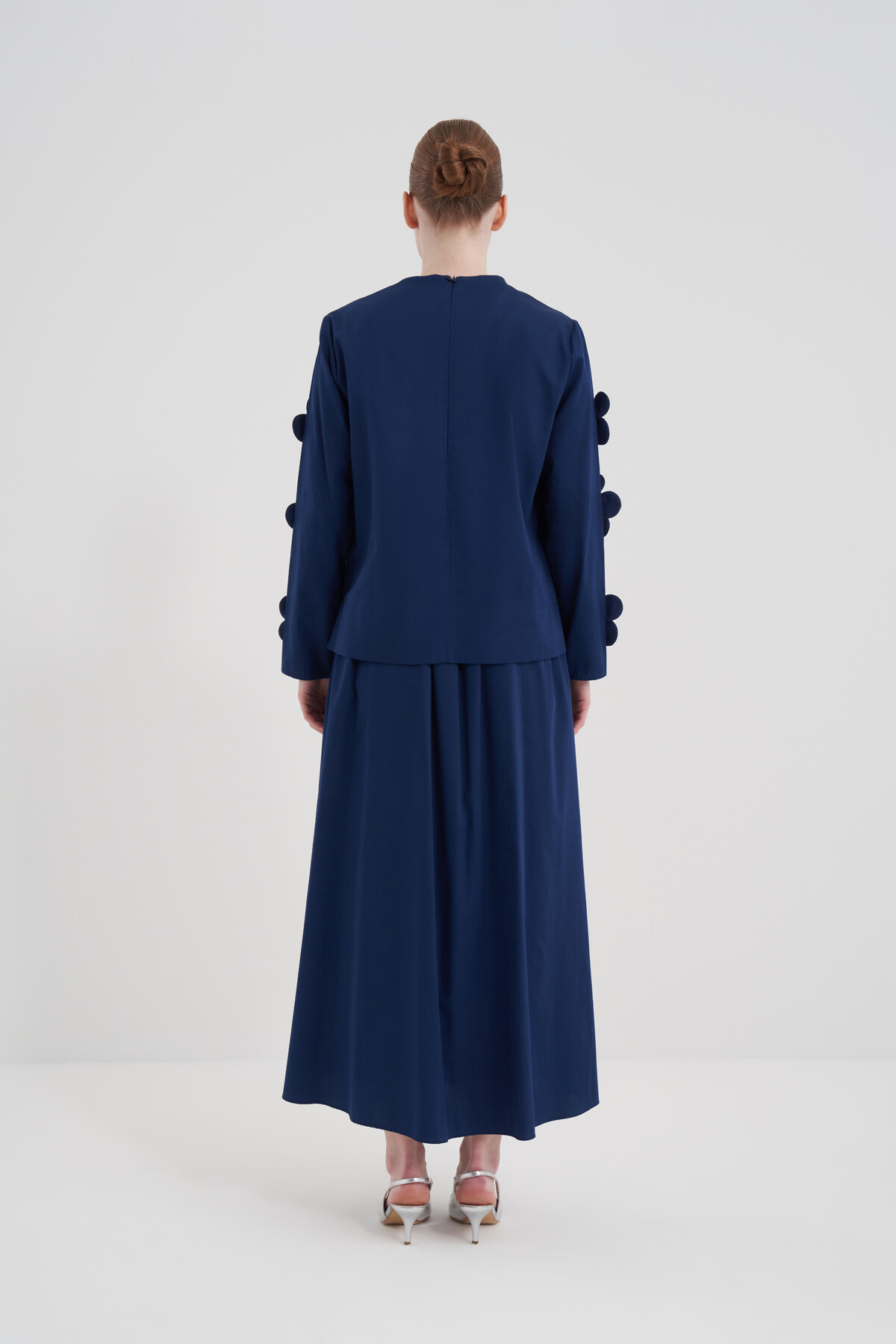 Double Suit with Floral Detailed Skirt