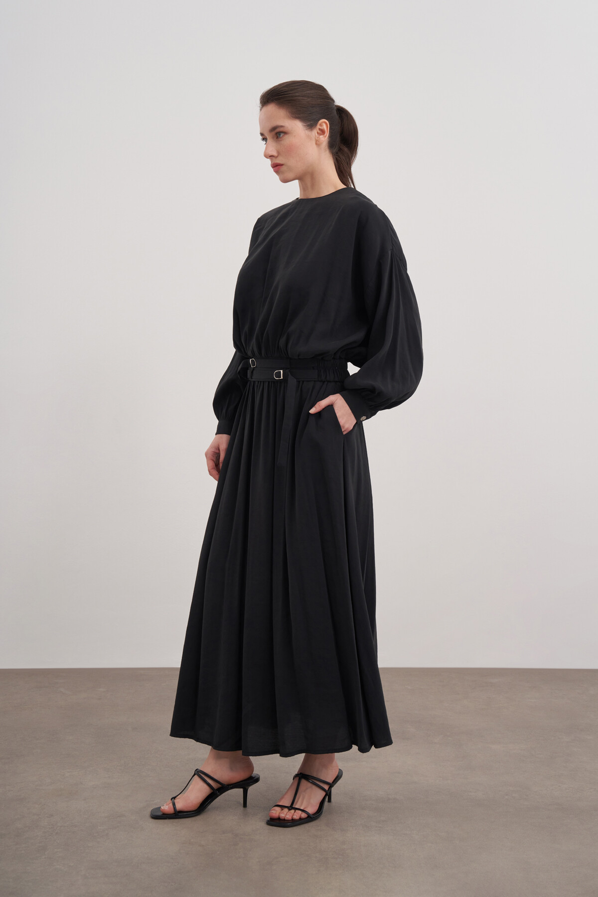 Bluz Büzgülü Etekli İkili Takım