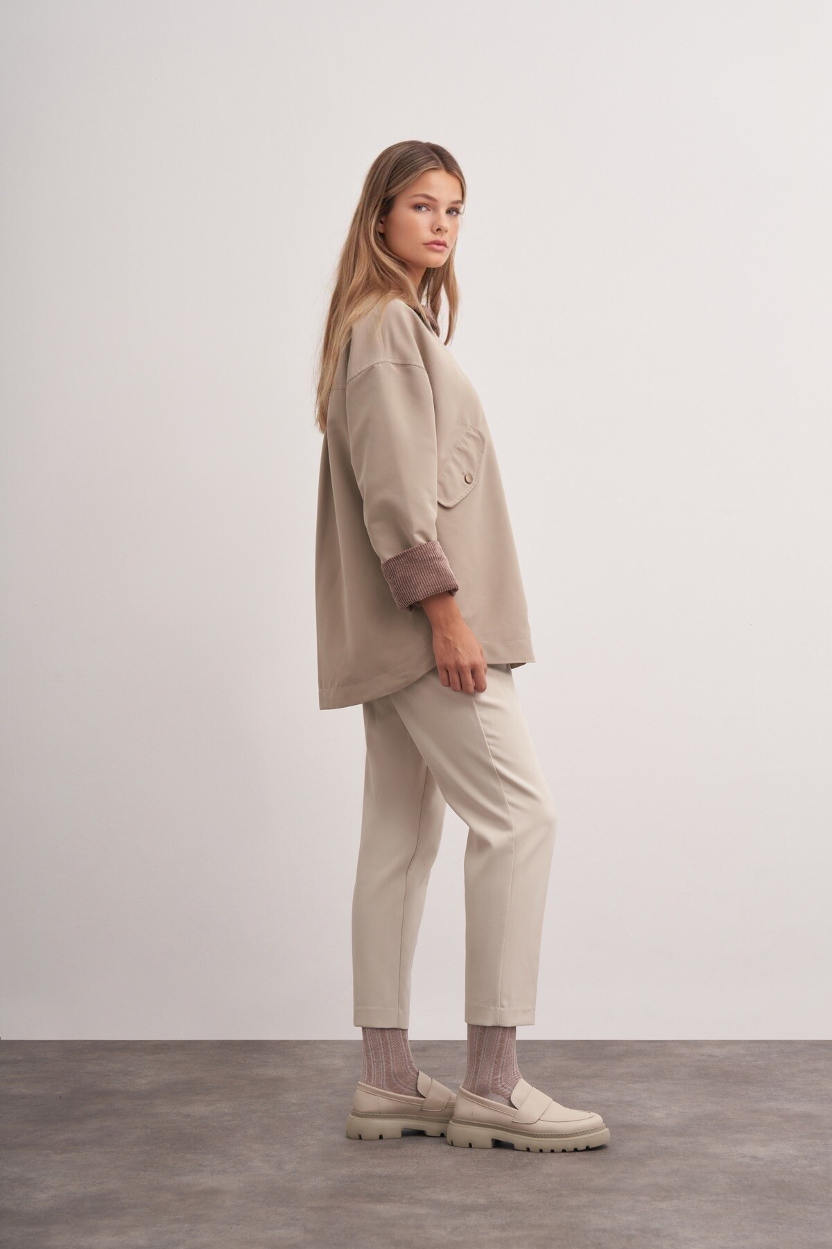 Kadife Detaylı Ceket