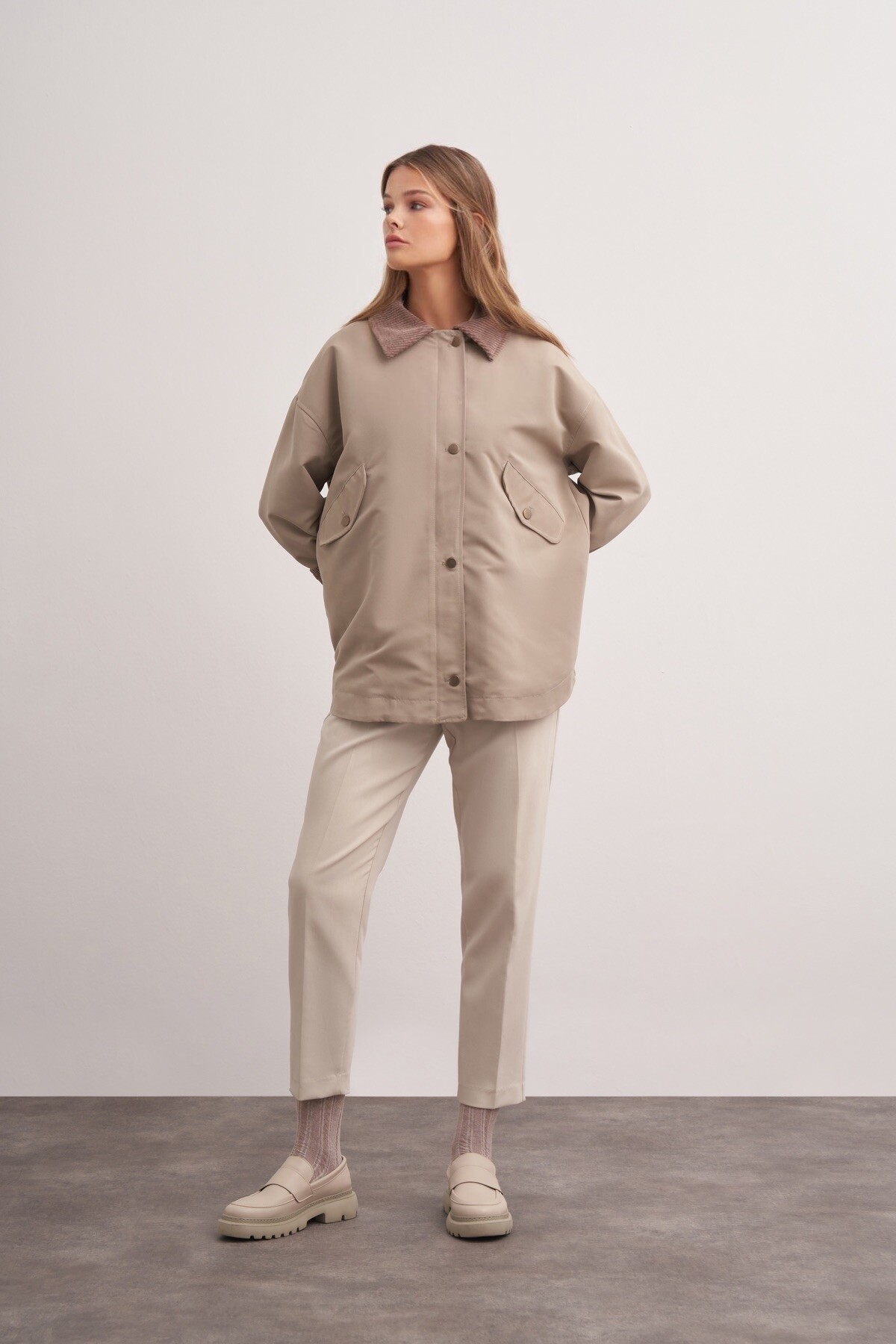 Kadife Detaylı Ceket