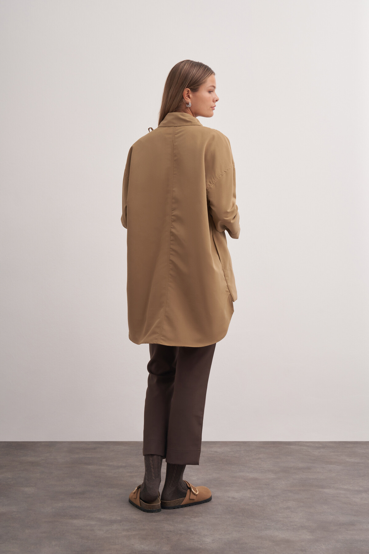 Jacket with Collar Tie Detail