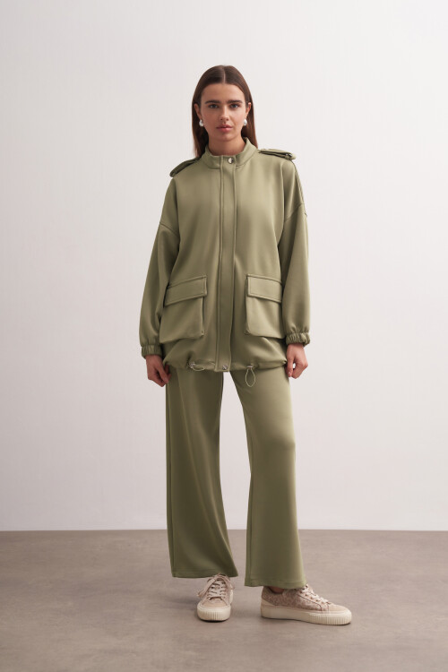 Double Suit with Epaulette and Pocket Detail